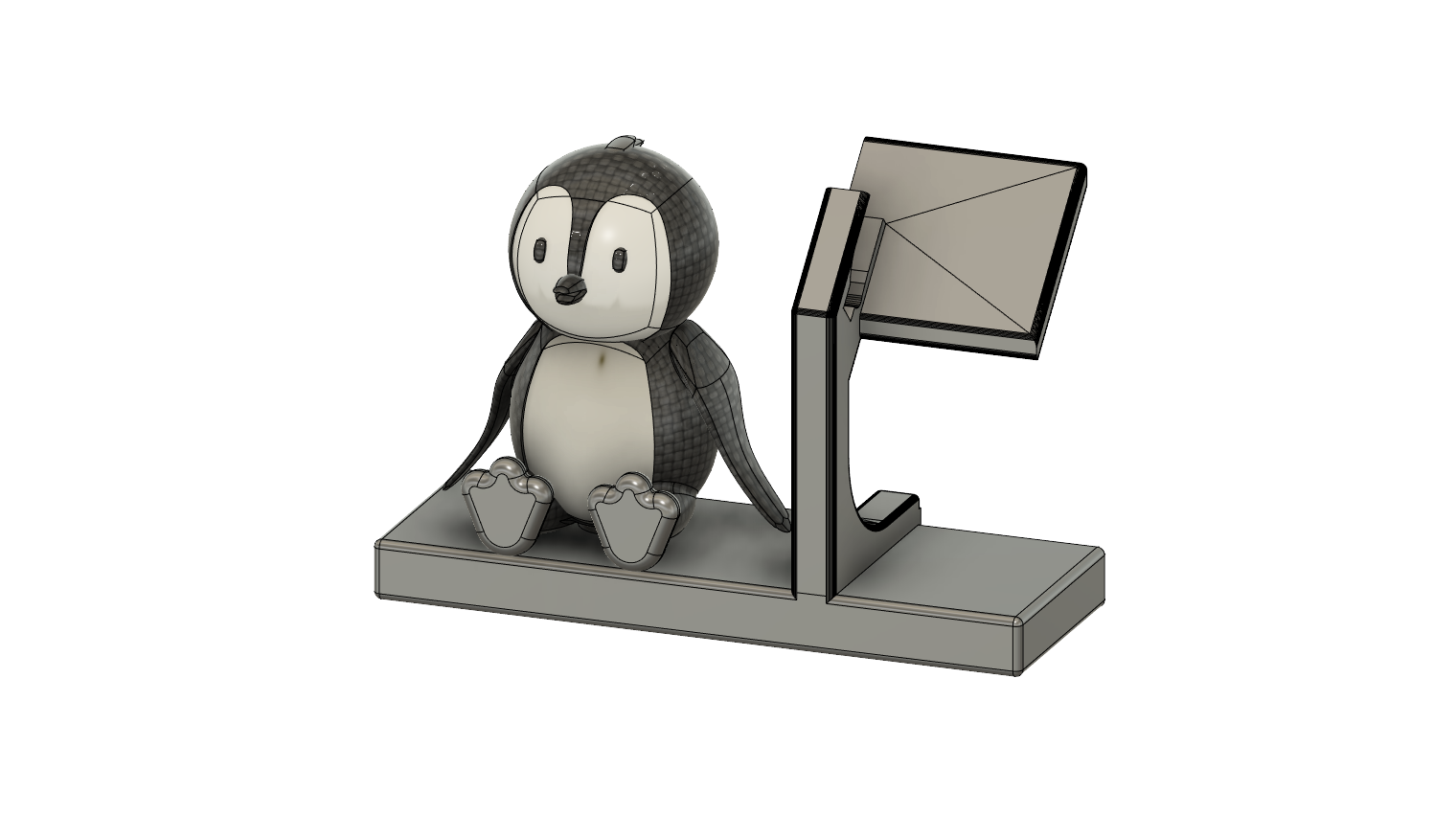 Watch Stand with Penguin Figurine