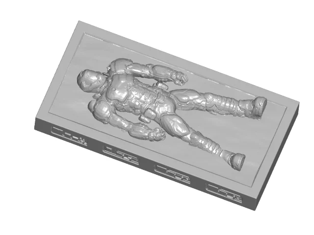 Carbonite Encased Doom Slayer with Optional Control Panels and 2 Stands - By Request
