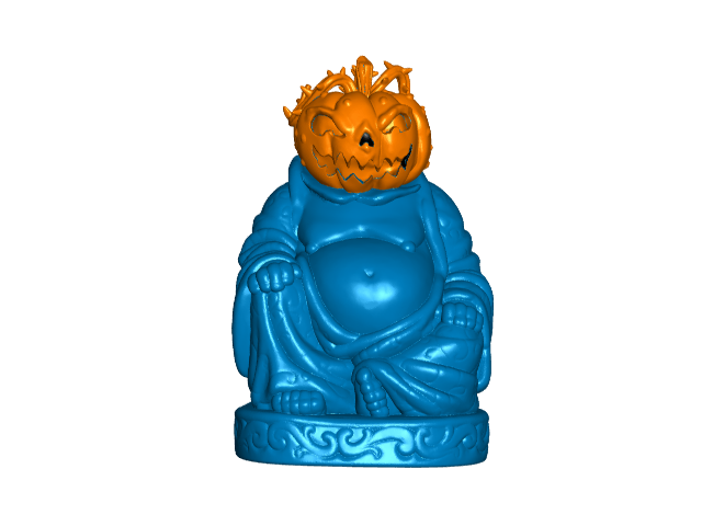 Halloweeen Pumpkin Buddha