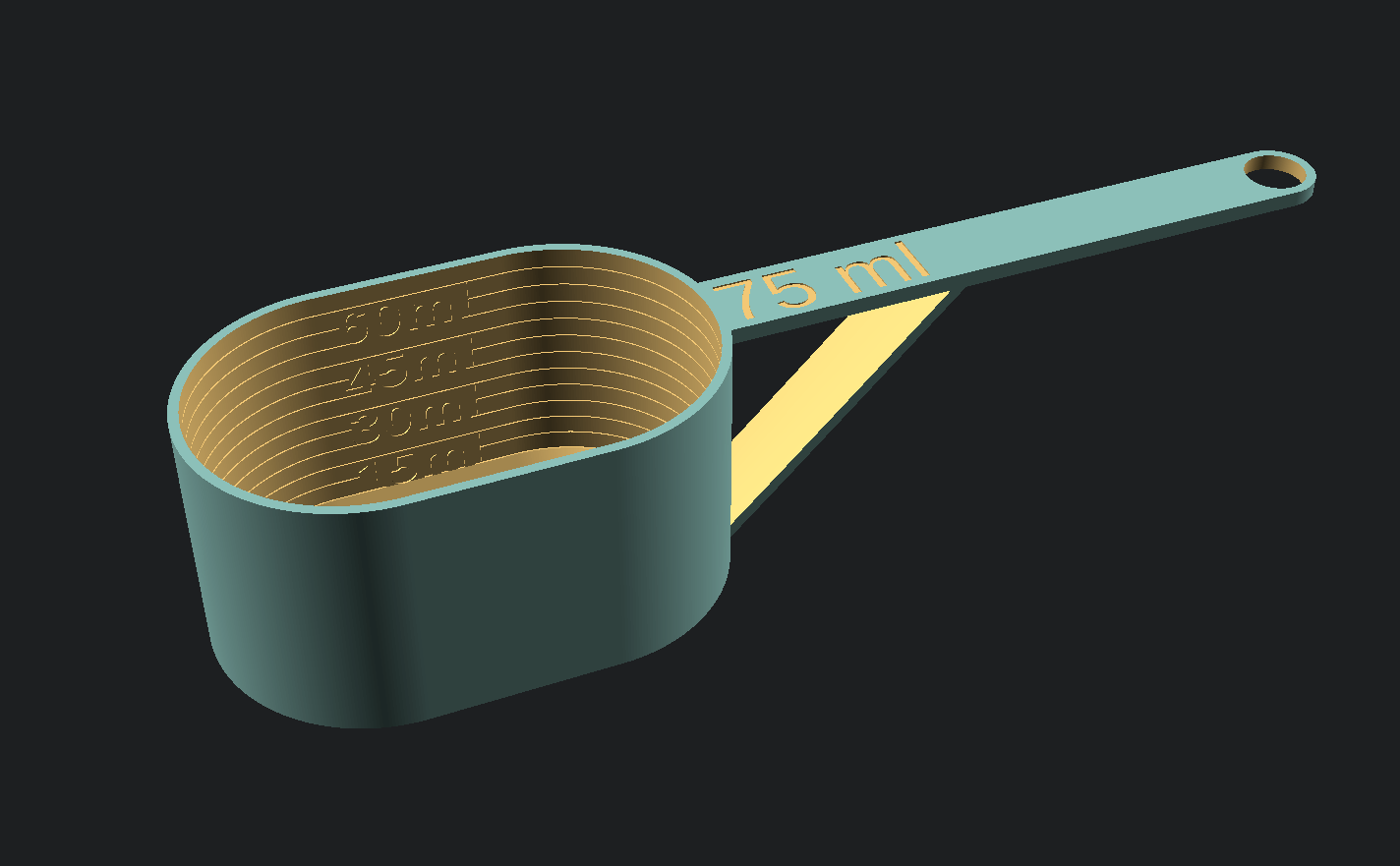 Parametric measuring scoop
