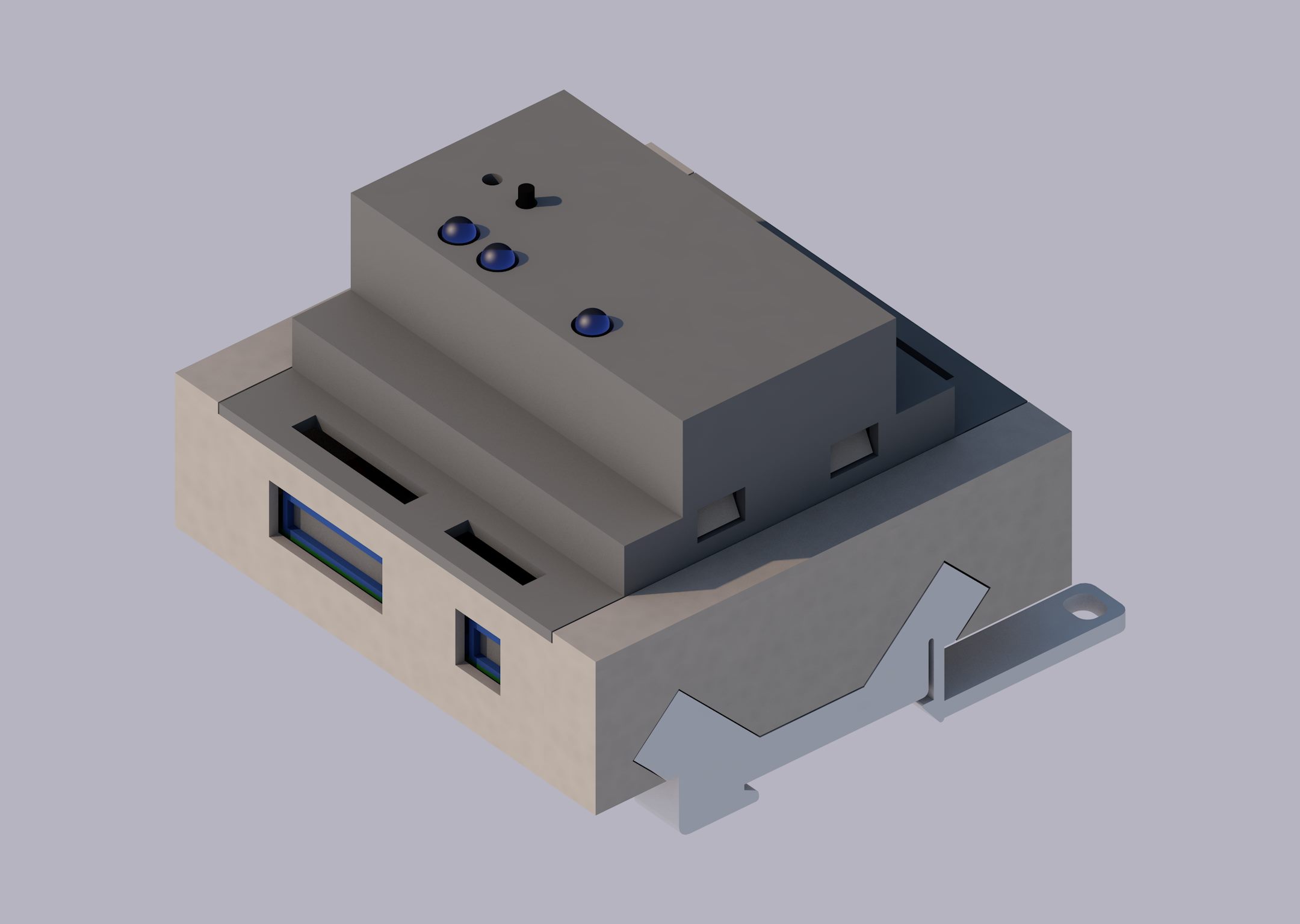 Electronic circuit enclosure - DIN rail adapters