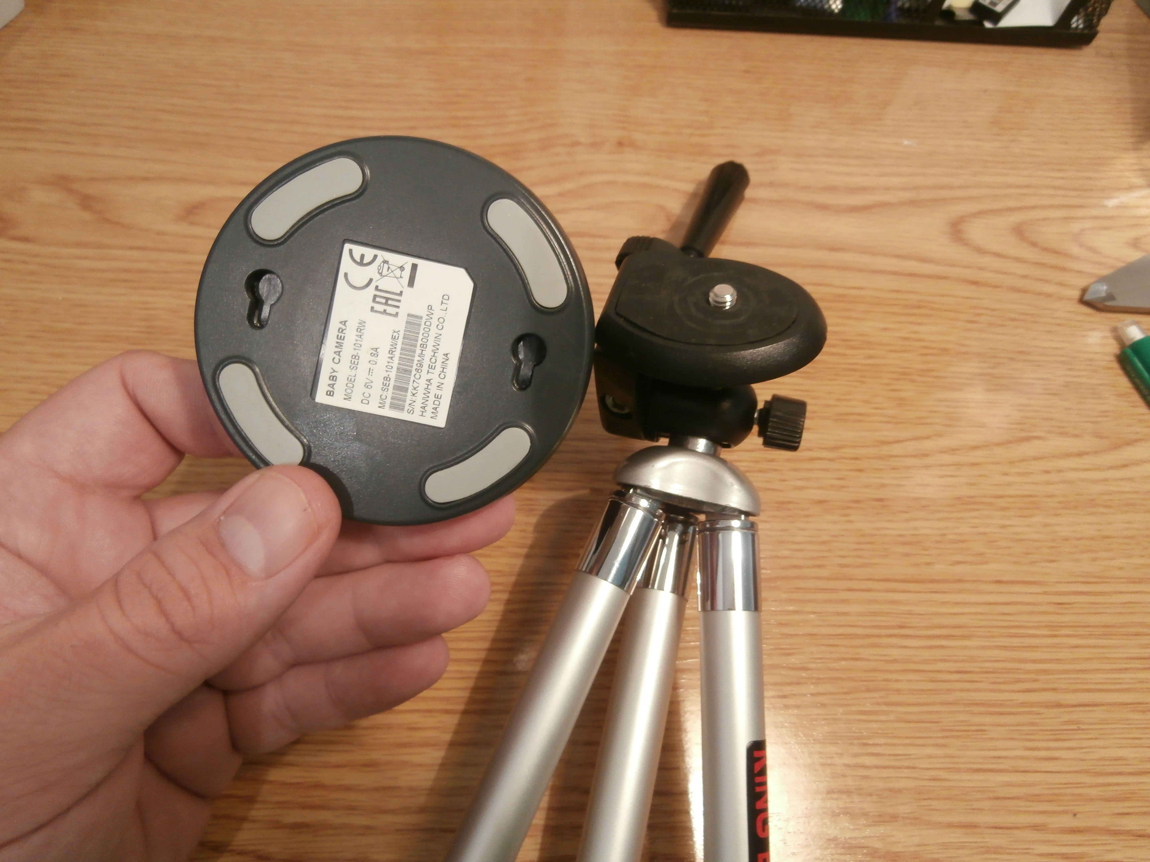 Adaptador vigila-bebes a tripode, BabyCam to Tripod adapter