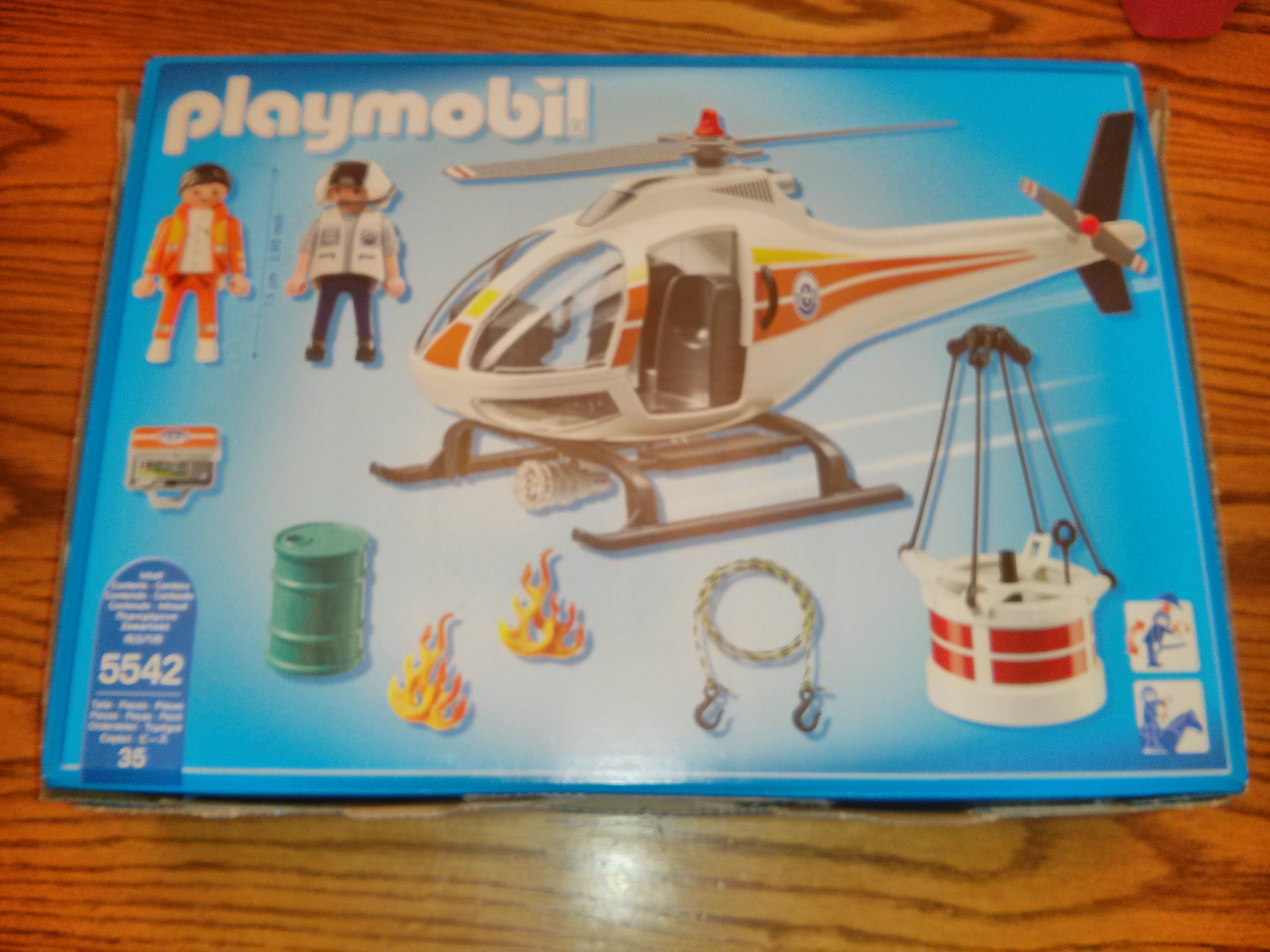 PLAYMOBIL 5542 water bomber: loop to hang basket from rope
