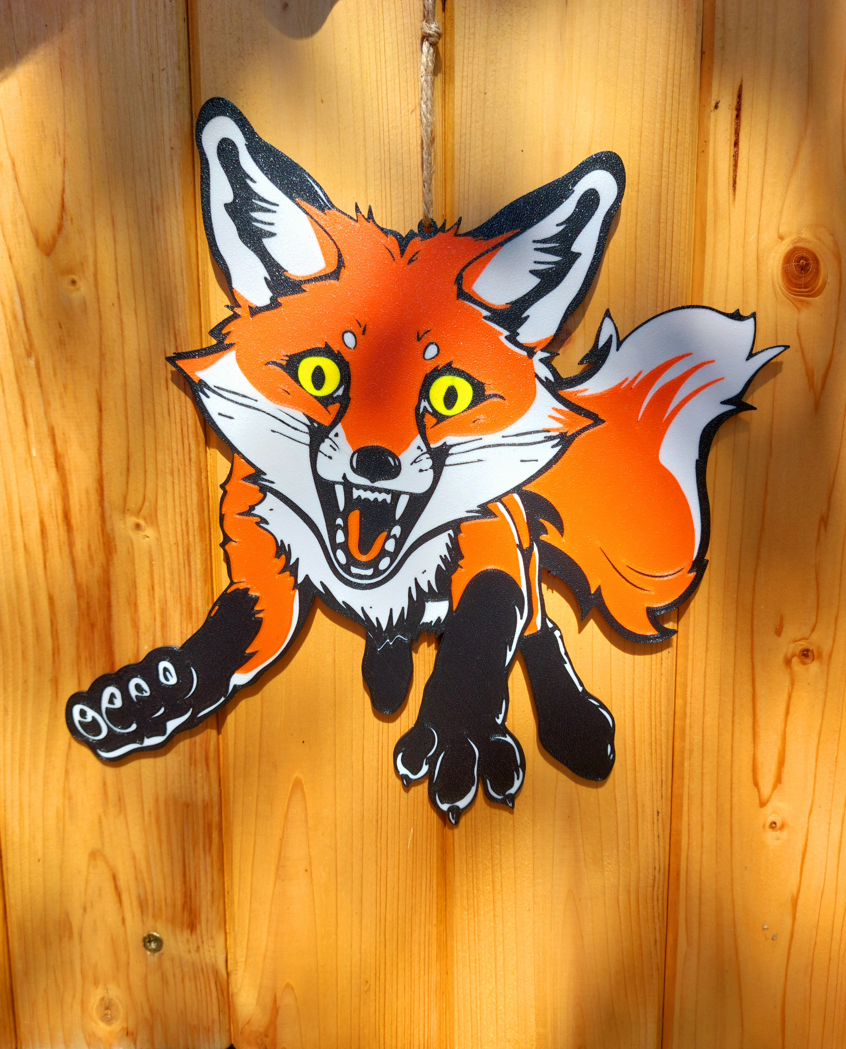 Halloween scary Fox window decoration
