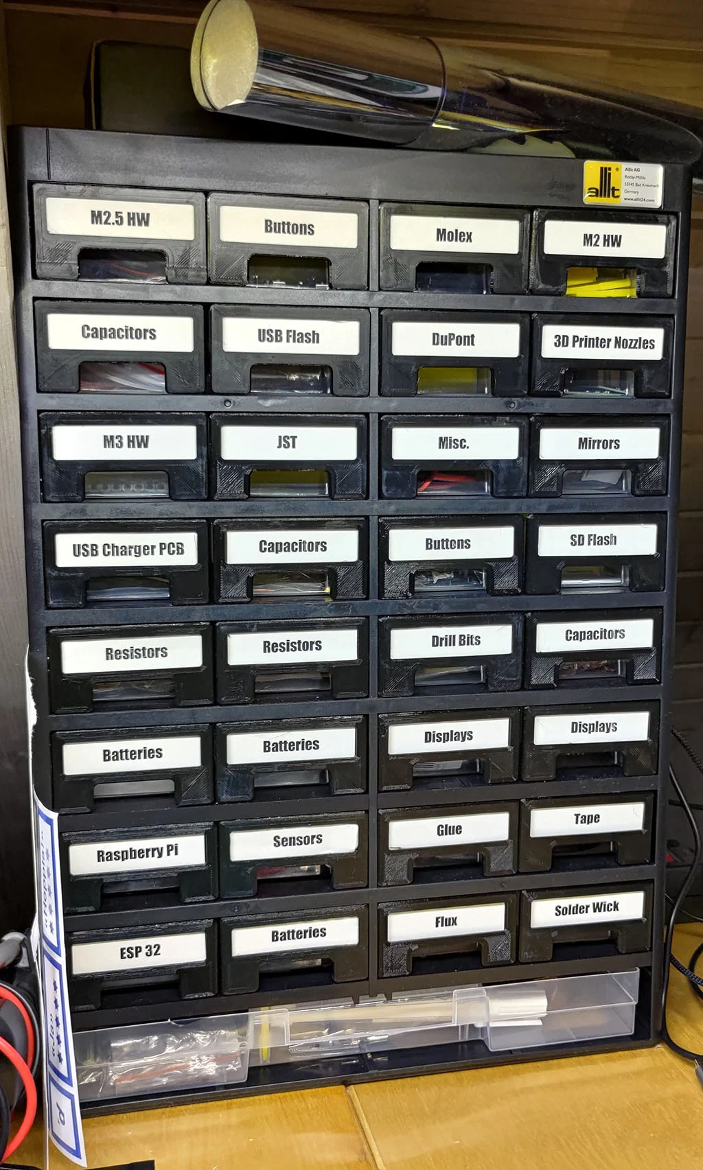 Allit VarioPlus Drawer Faceplate with label holder