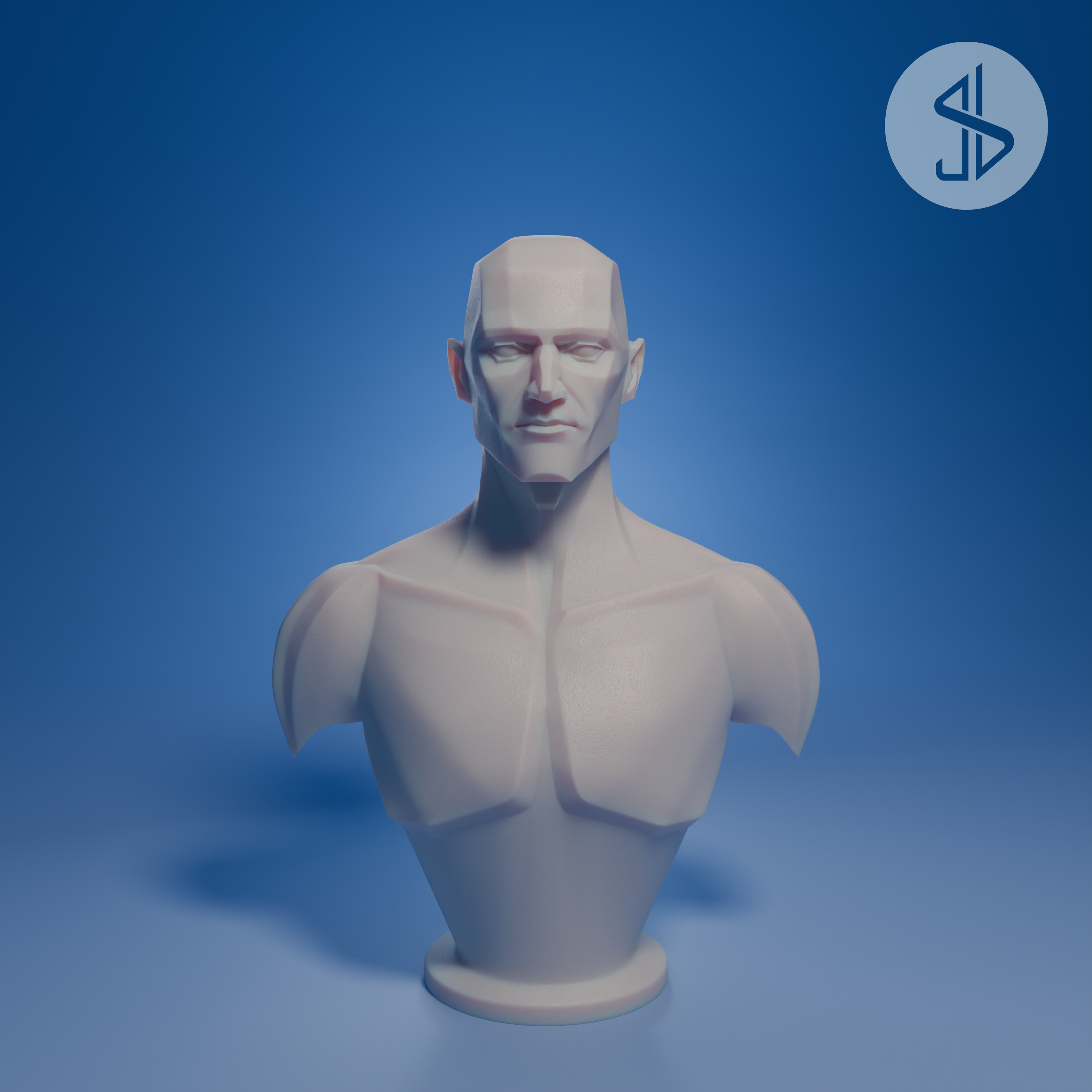 Planes of the head and shoulders (Masculine bust)