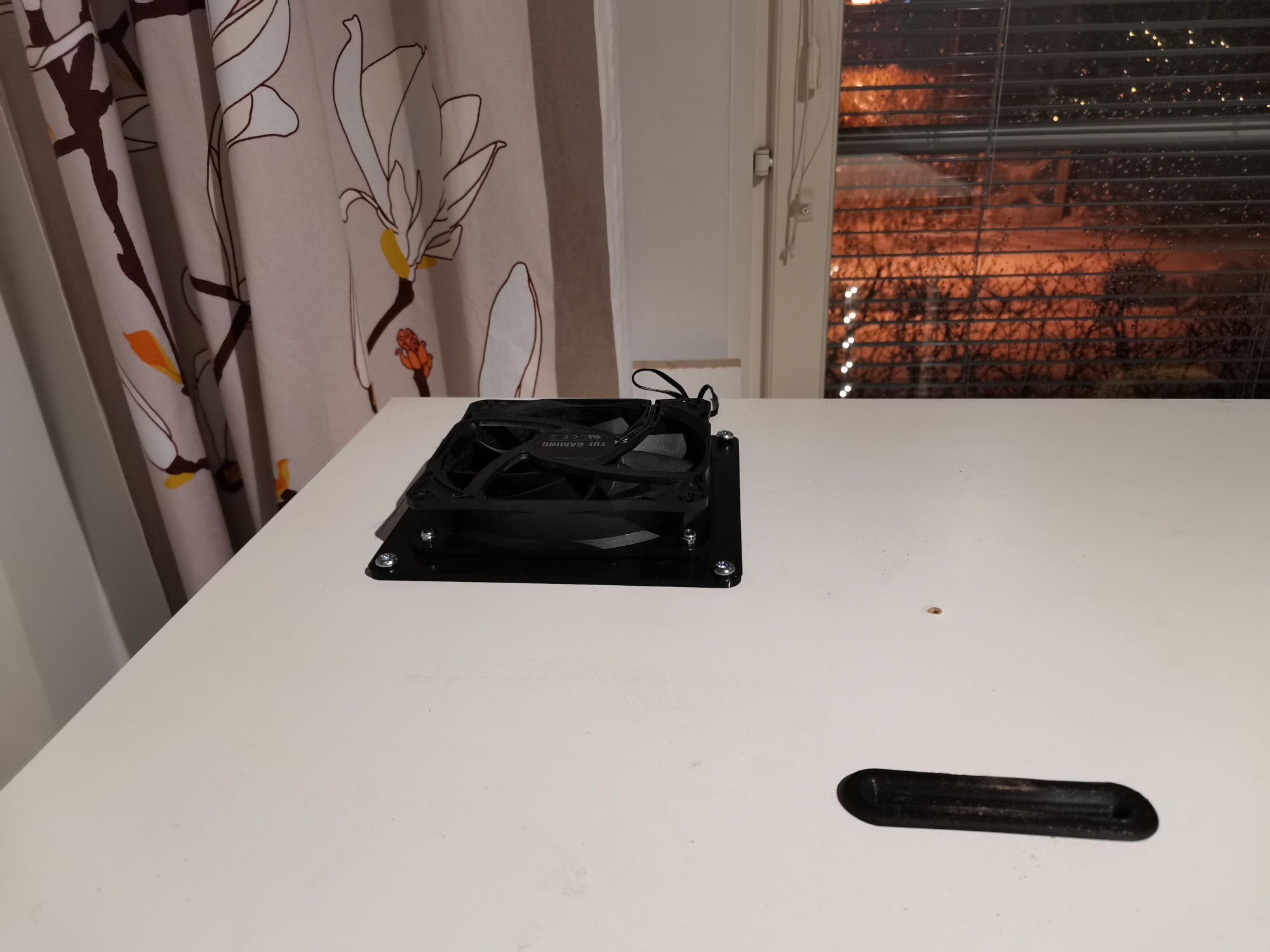 IKEA LACK active carbon fan feed-through