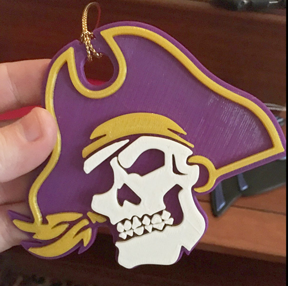 ECU Pirates ornament