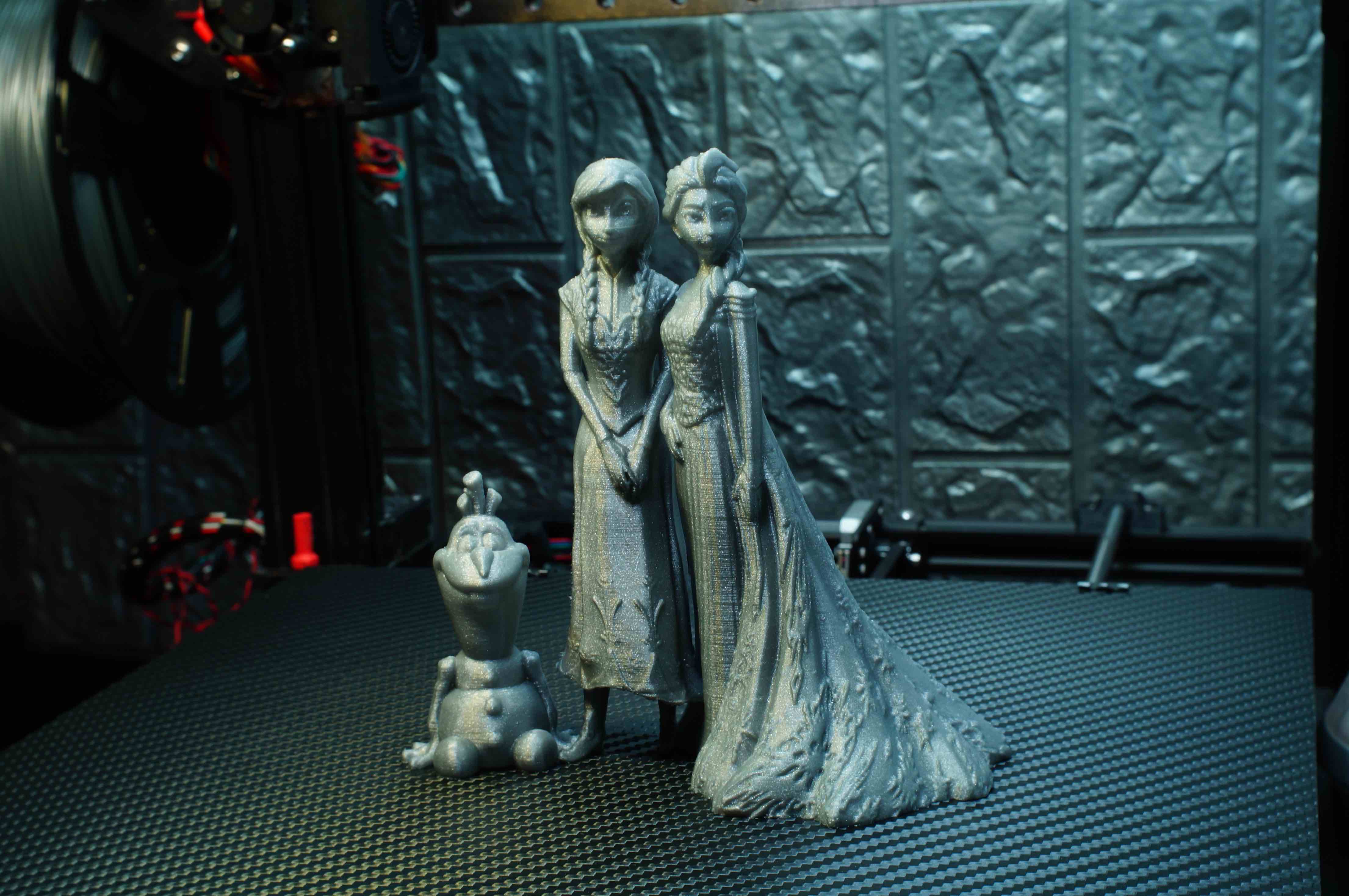 Olaf with Anna and Elsa Support Free Set