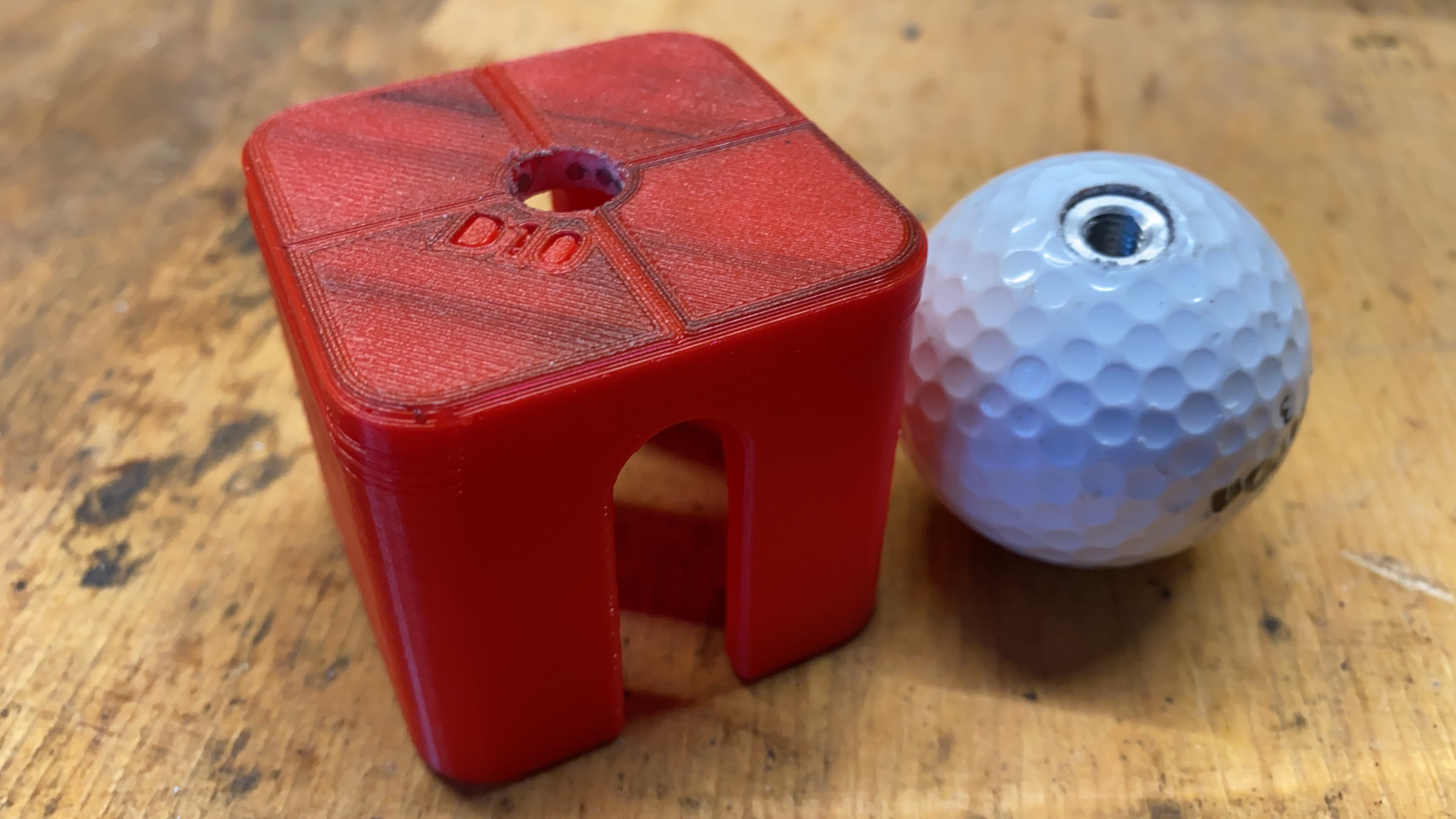 Golfball Bohrlehre / drill jig