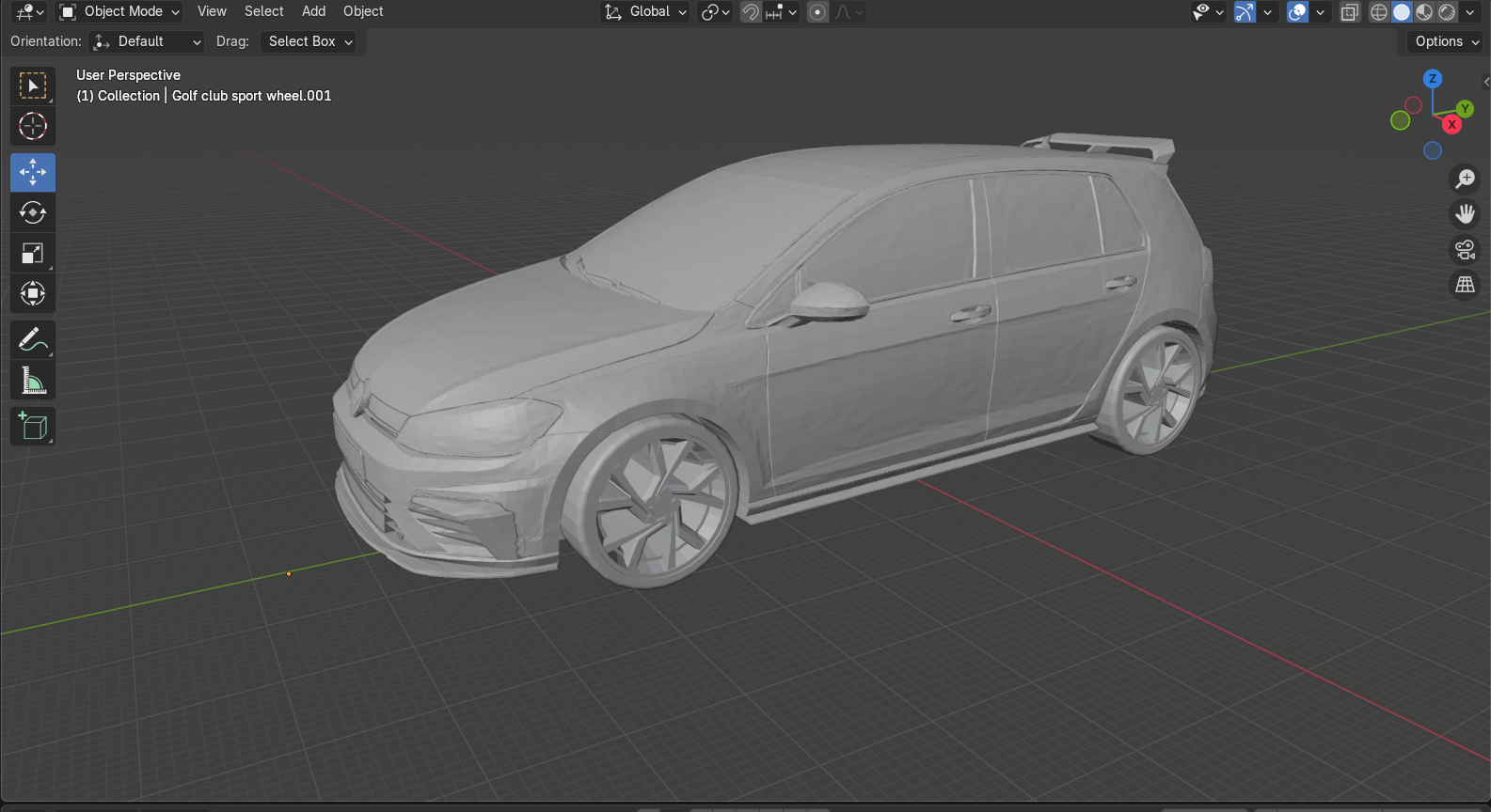 Volkswagen Golf Clubsport MK7 with custom hand made wheels