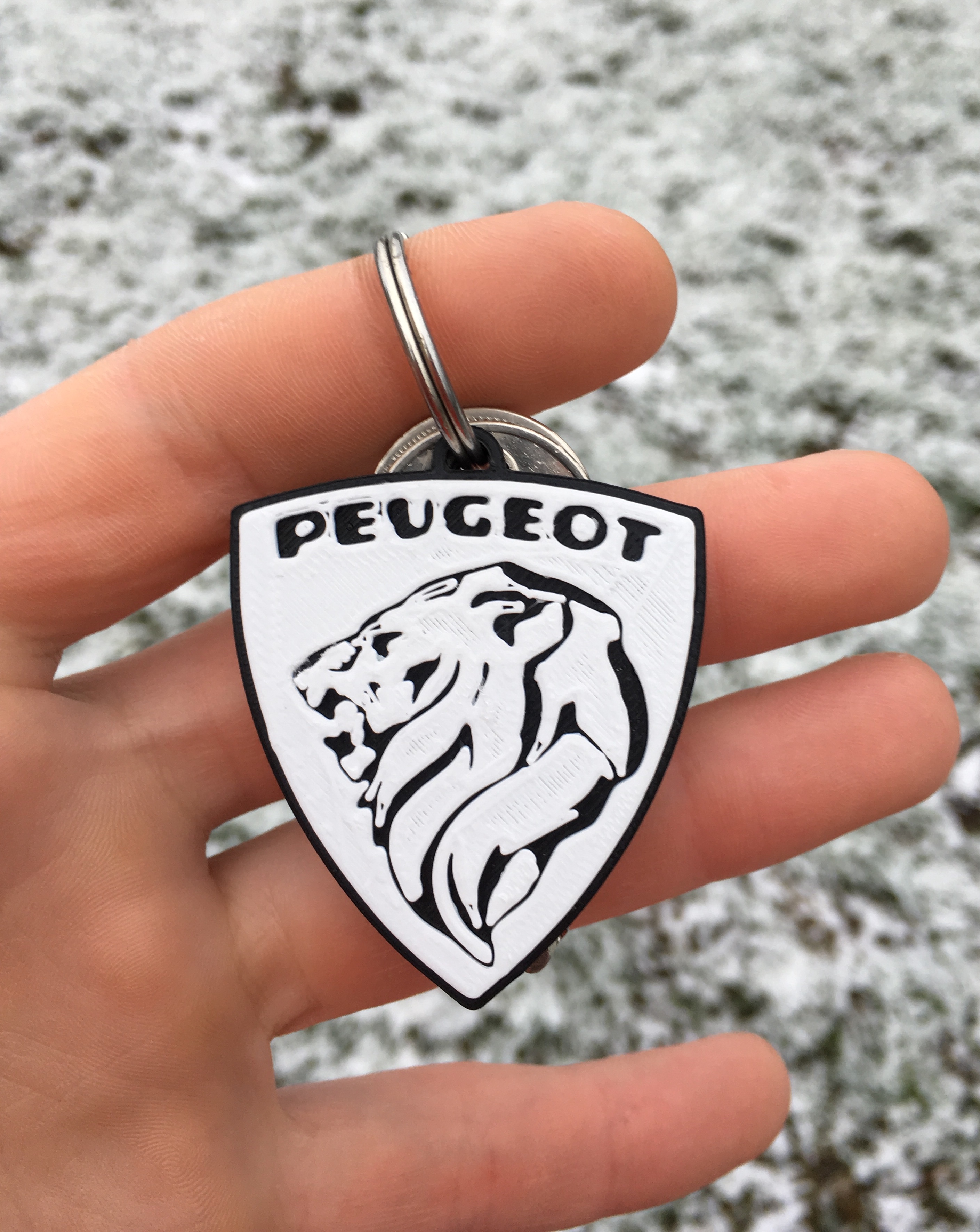 Peugeot keychain (1960 logo)