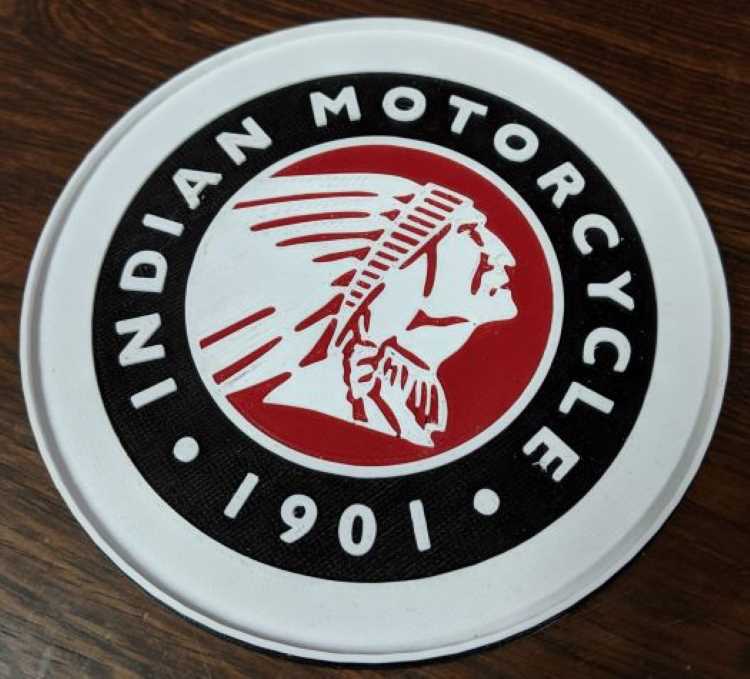 MMU Multi Color Indian Motorcycle Drink Coaster