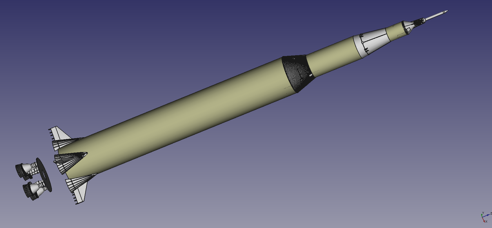 Saturn V Model rocket BT 80