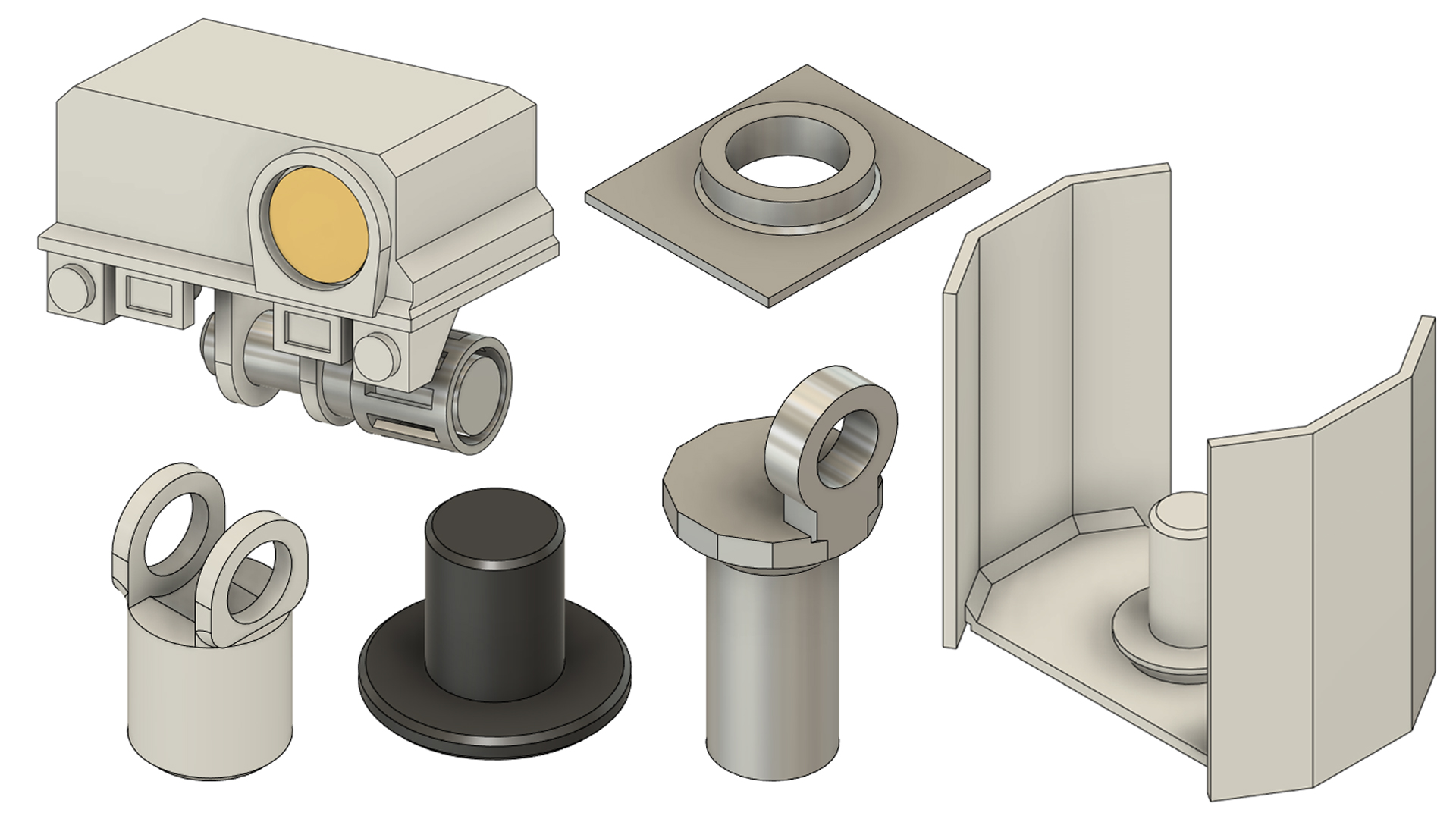 Perceverance Mars 2020 rover new/scaled parts