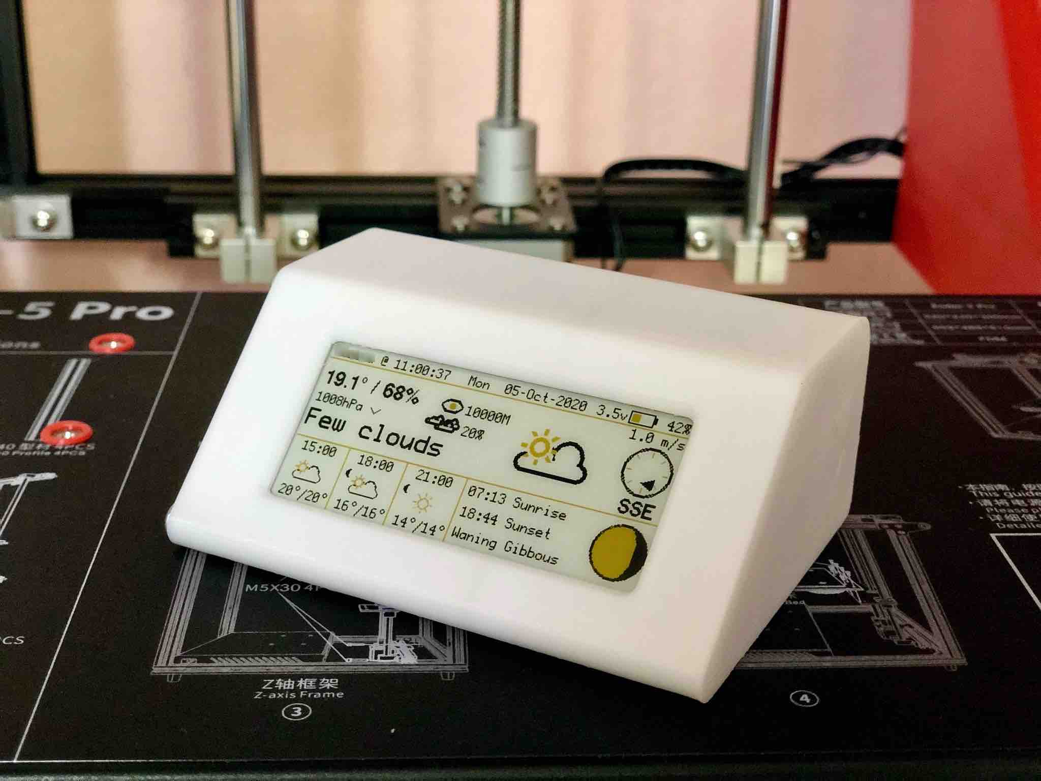 ePaper Battery Weather Station ESP32