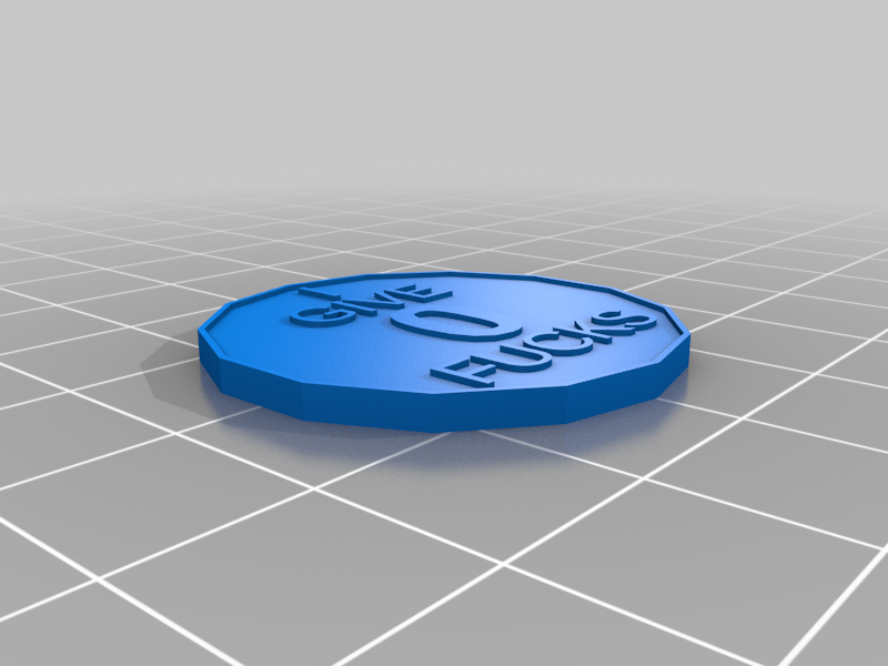 Parametric Coin/Token maker with custom text (I give zero *****)