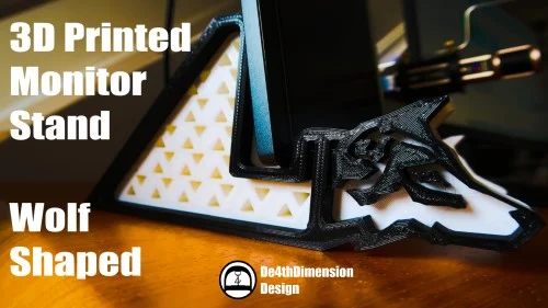 Wolf Shaped Monitor or Tablet Stand /  Holder