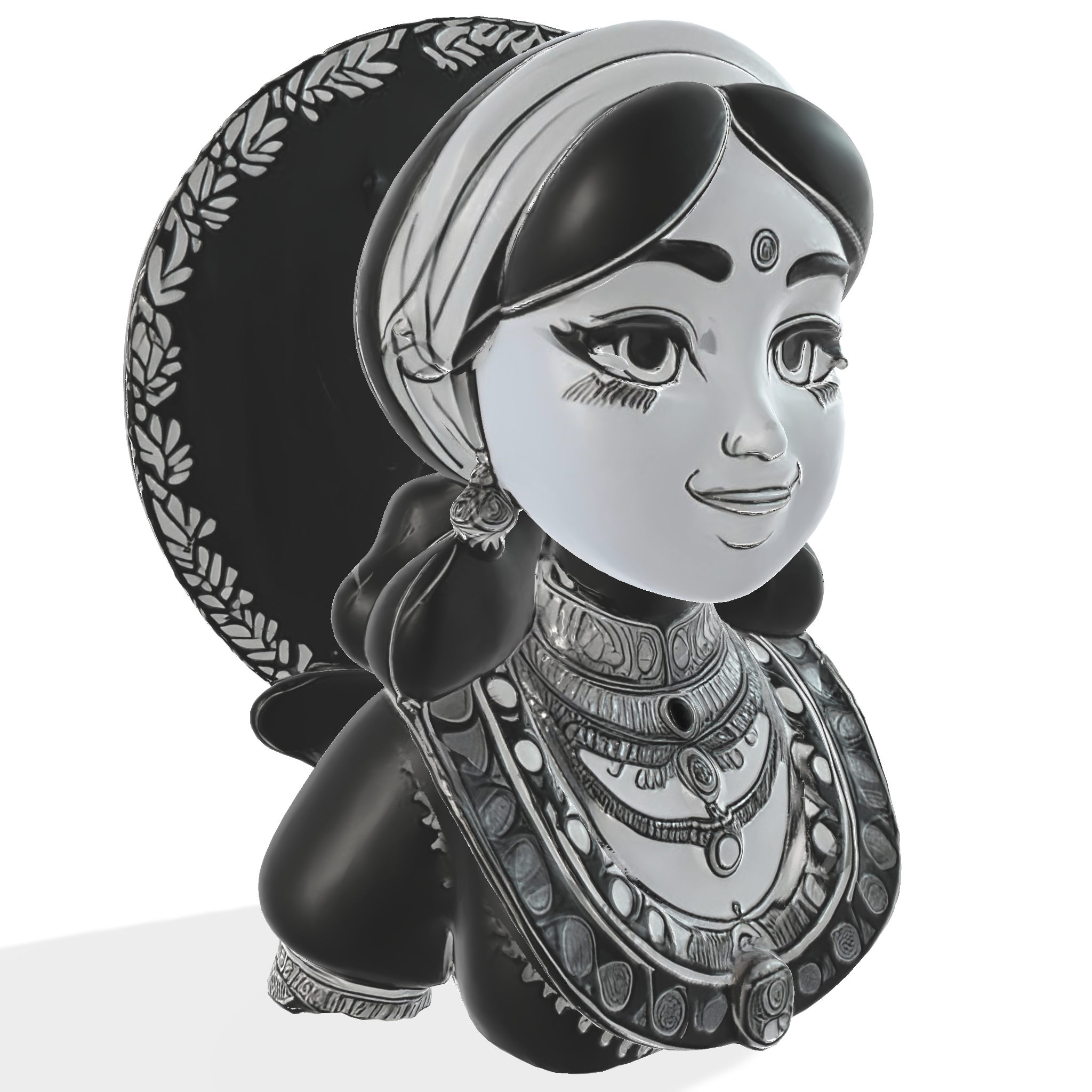Graceful Folk Lady Figurine