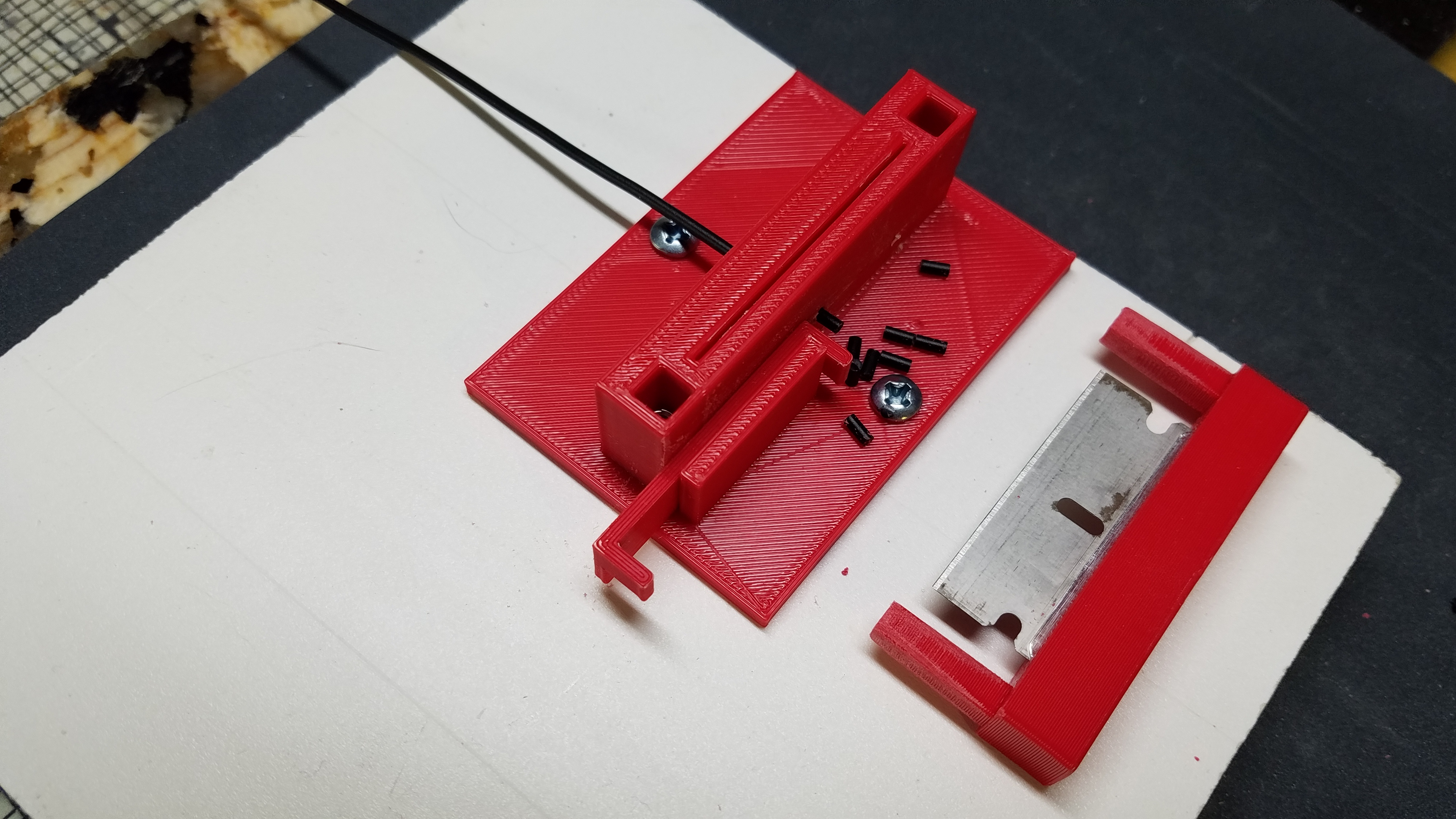 Filament pin cutter and sanding jigs