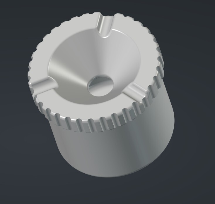 Ashtray With Threaded Lid