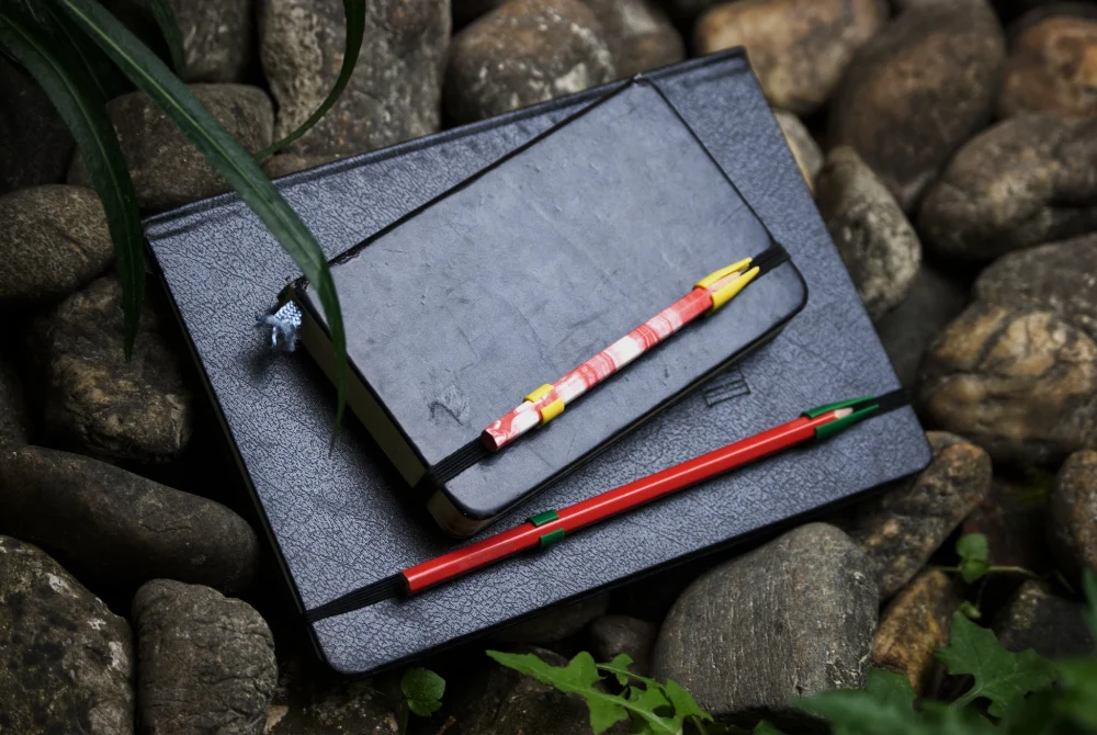 pencil clip & protector for notebook with band closure