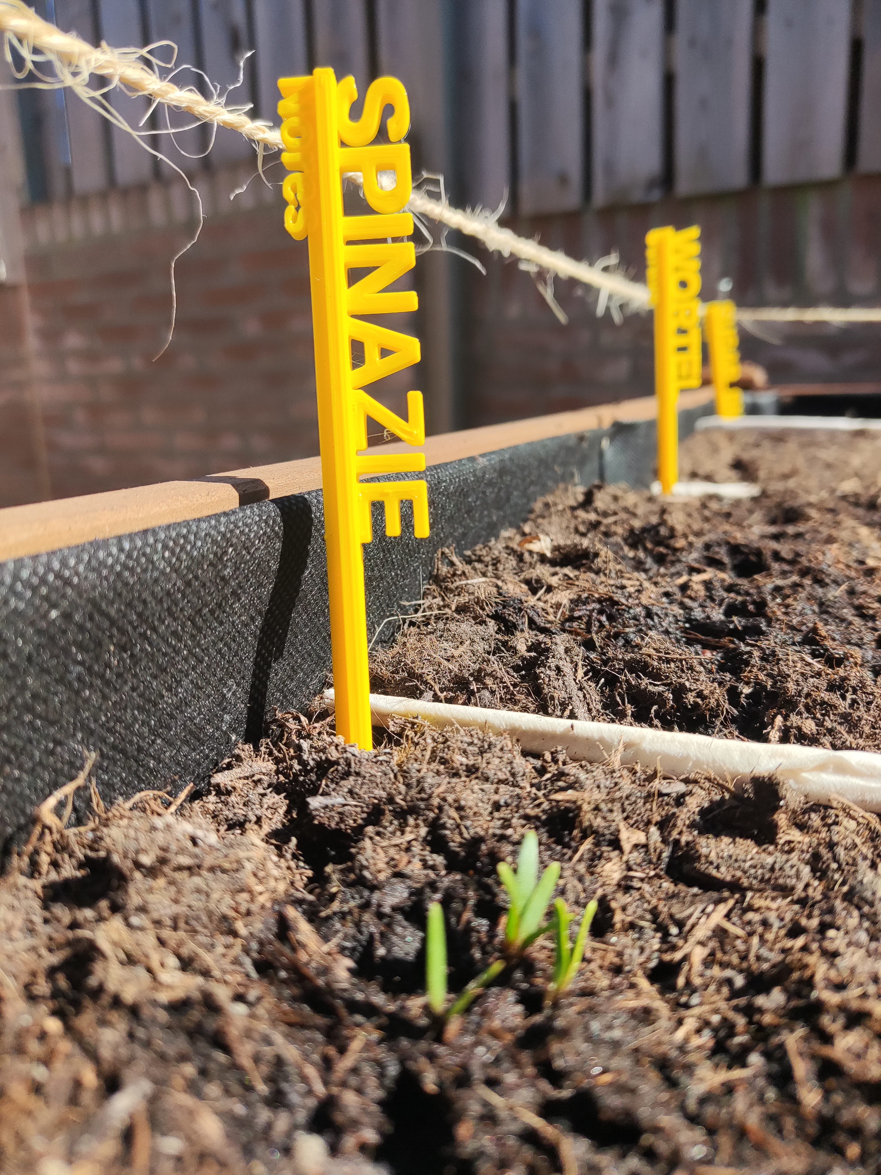 Naambordje planten moestuin