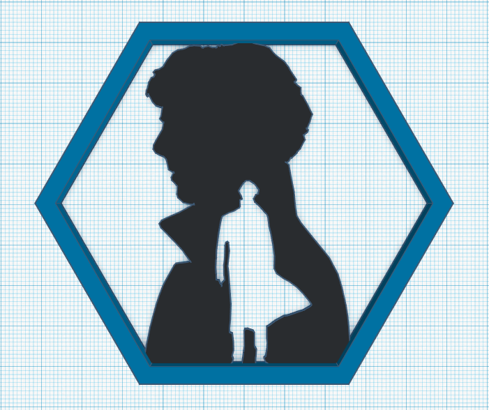 Sherlock Holmes Silhouette Hex Coaster