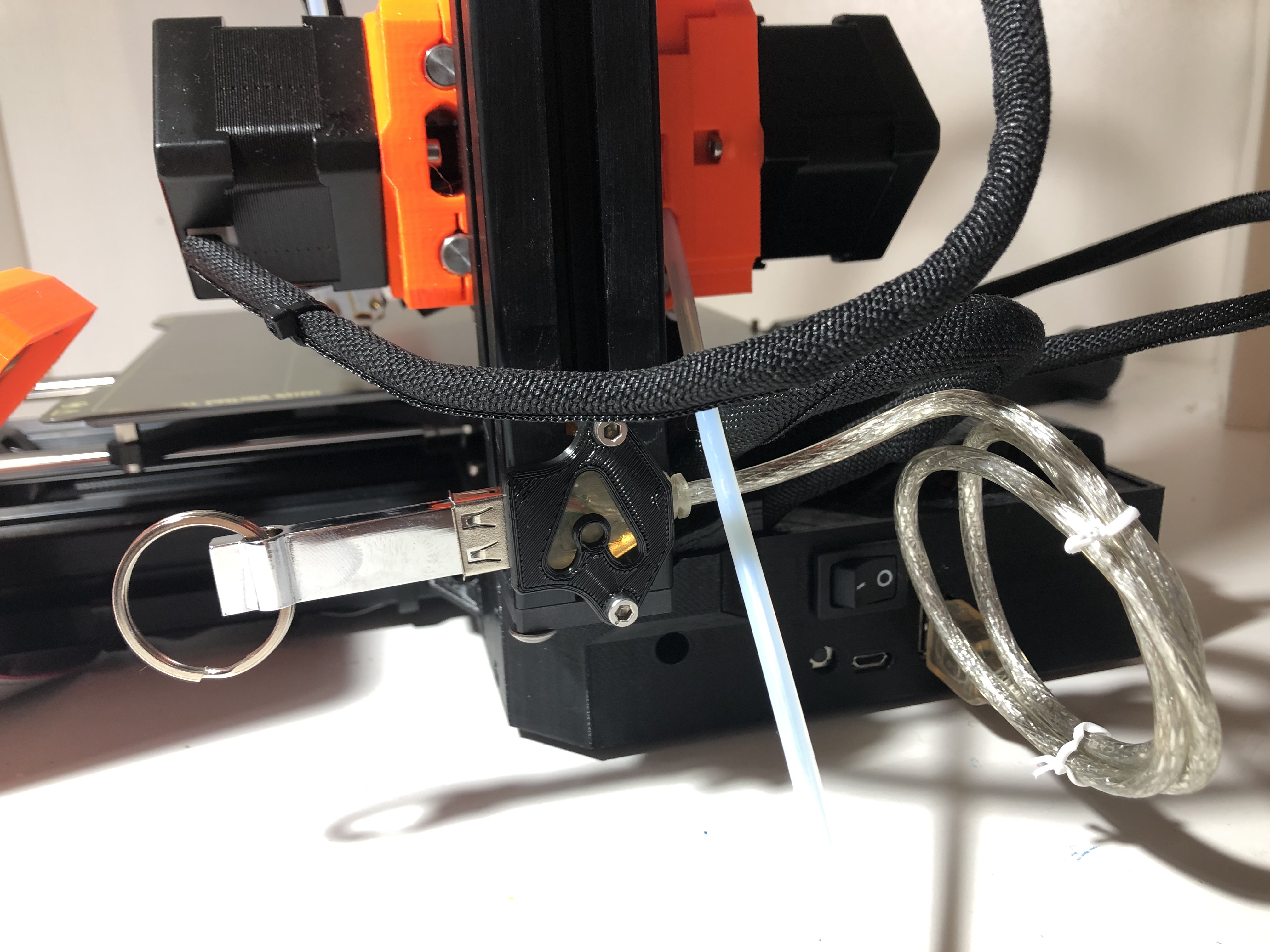 Prusa Mini USB extension cord support