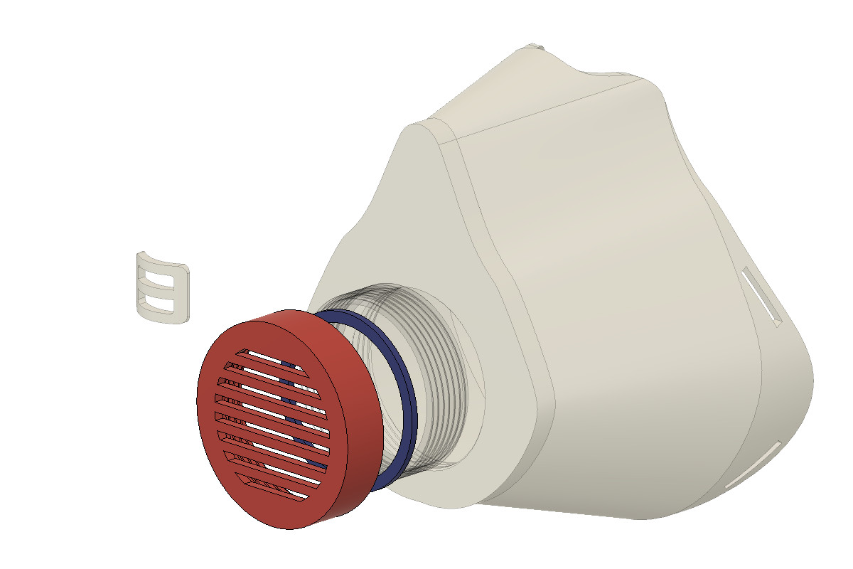Air mask with filter NOT CERTIFIED