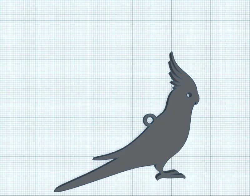 Cockatiel keychain