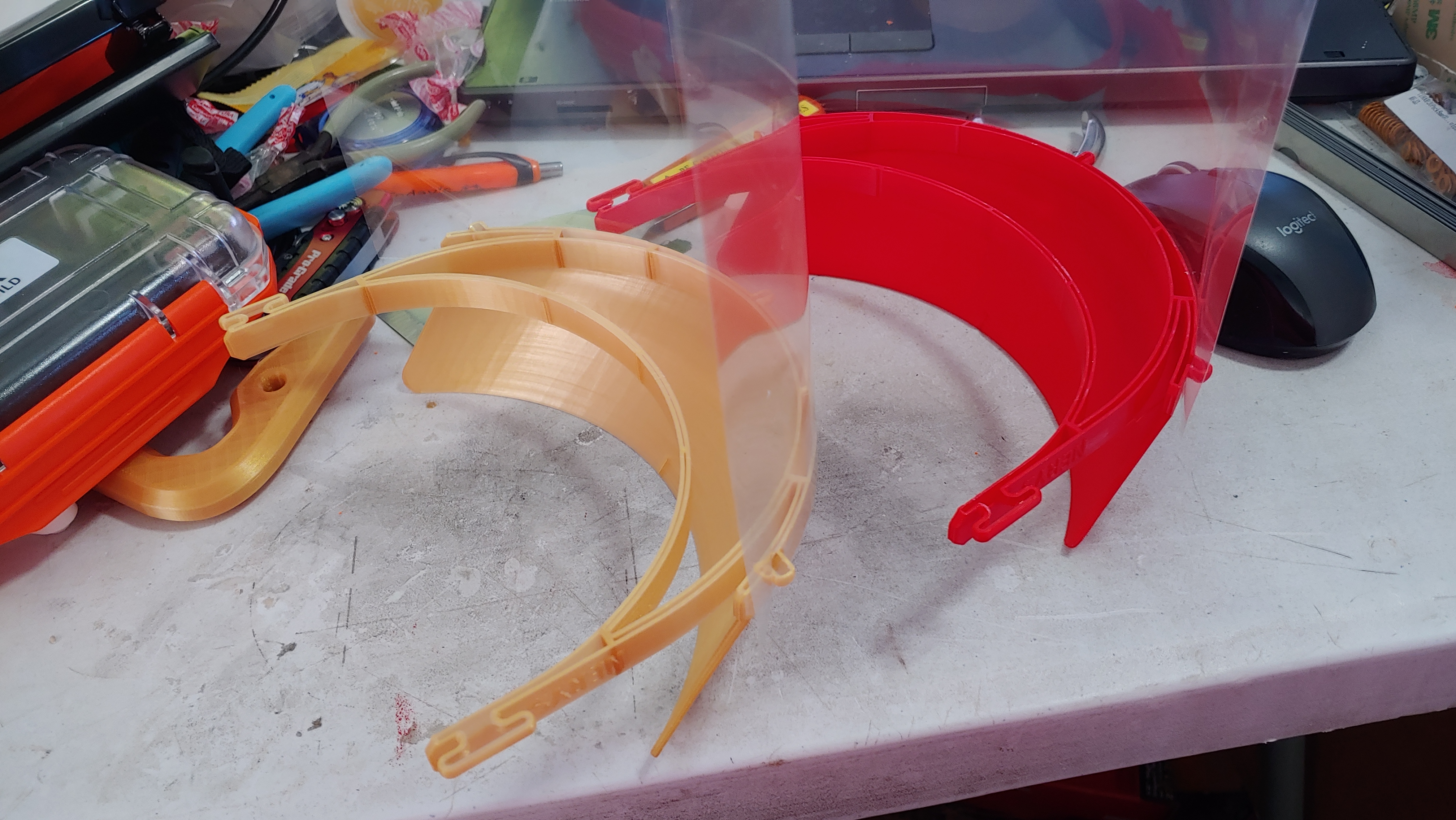REMIX of DtM v3.0 NIH approved face shield for Vase Spiralize printing