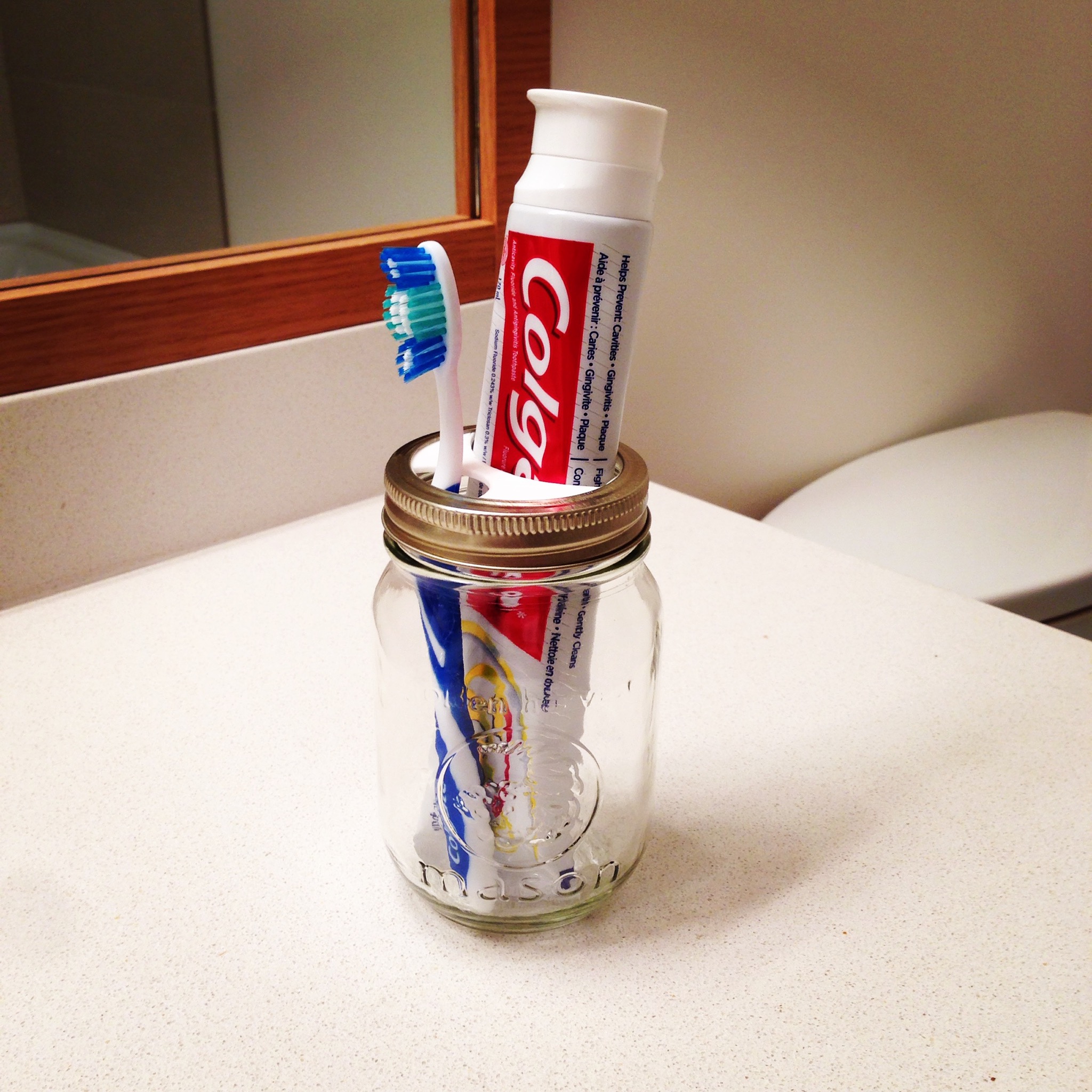 Mason Jar Toothbrush Holder