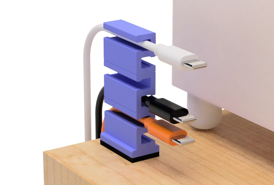 USB cable holder (for narrow space)