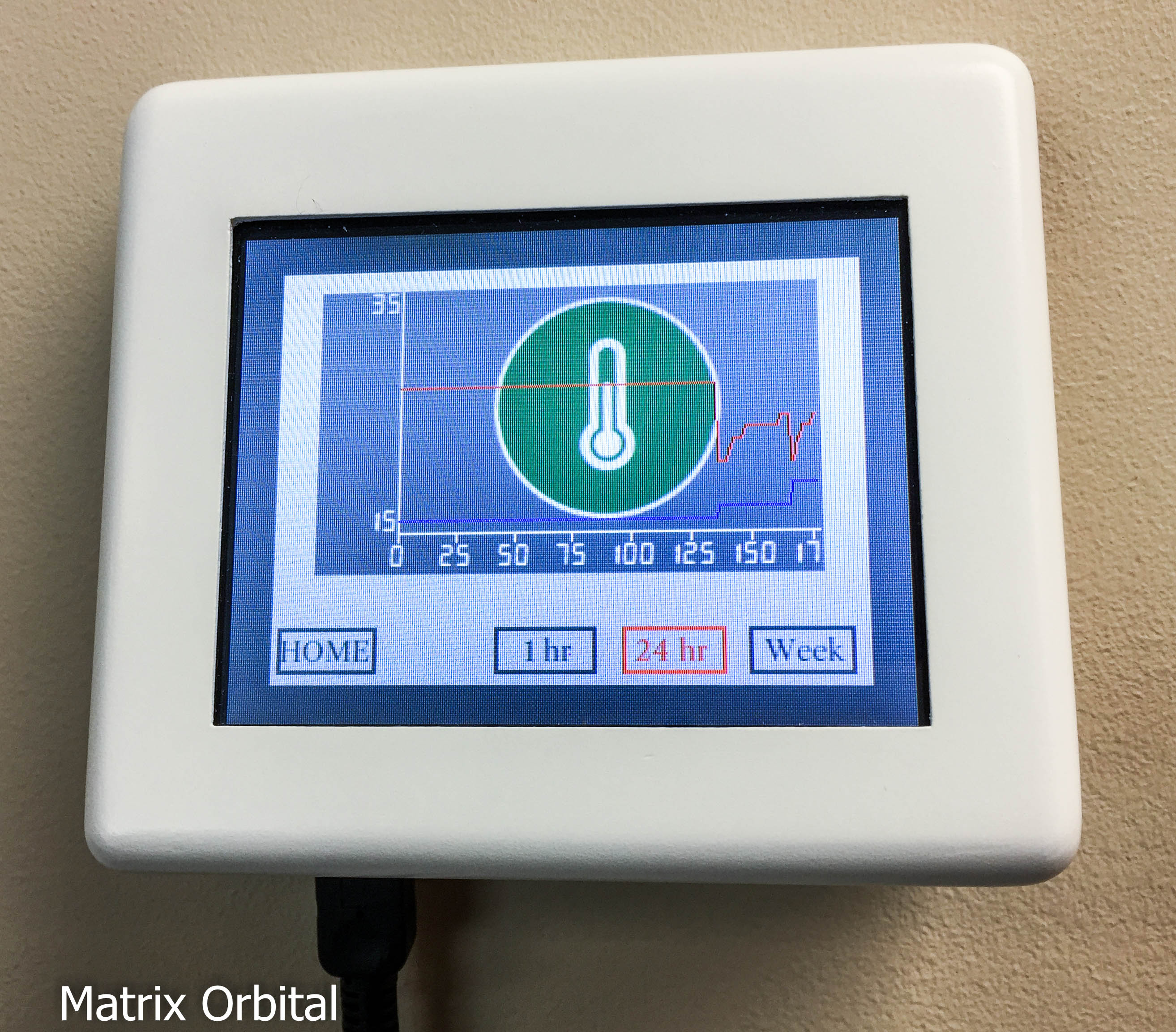 Wall Mount 3.5" TFT with DHT22 Humidity Sensor