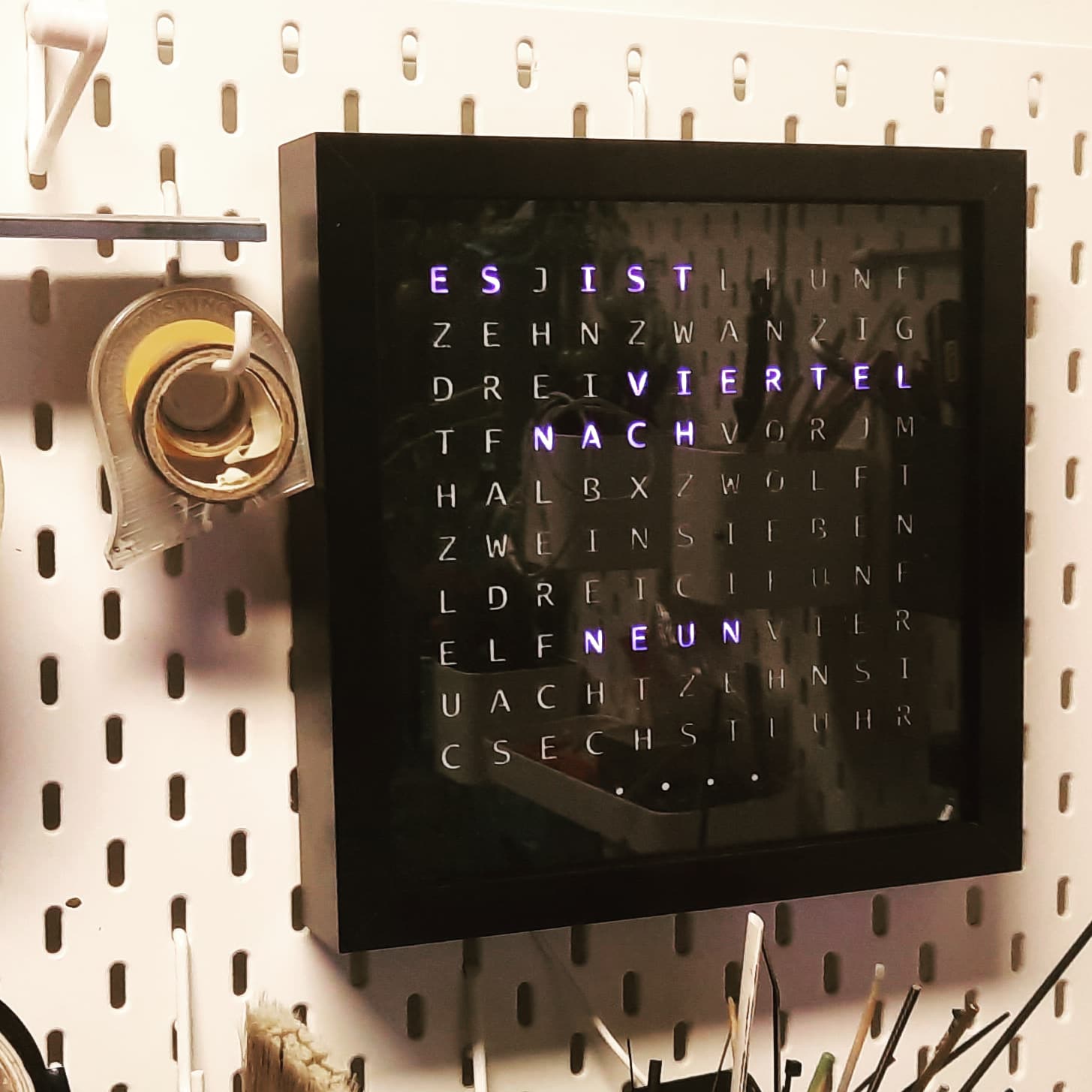 IKEA Ribba WordClock 23x23cm ESP8266 WS2812B