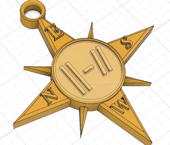 TRENCH COMPASS "EAST IS UP" twenty one pilots KEYCHAIN