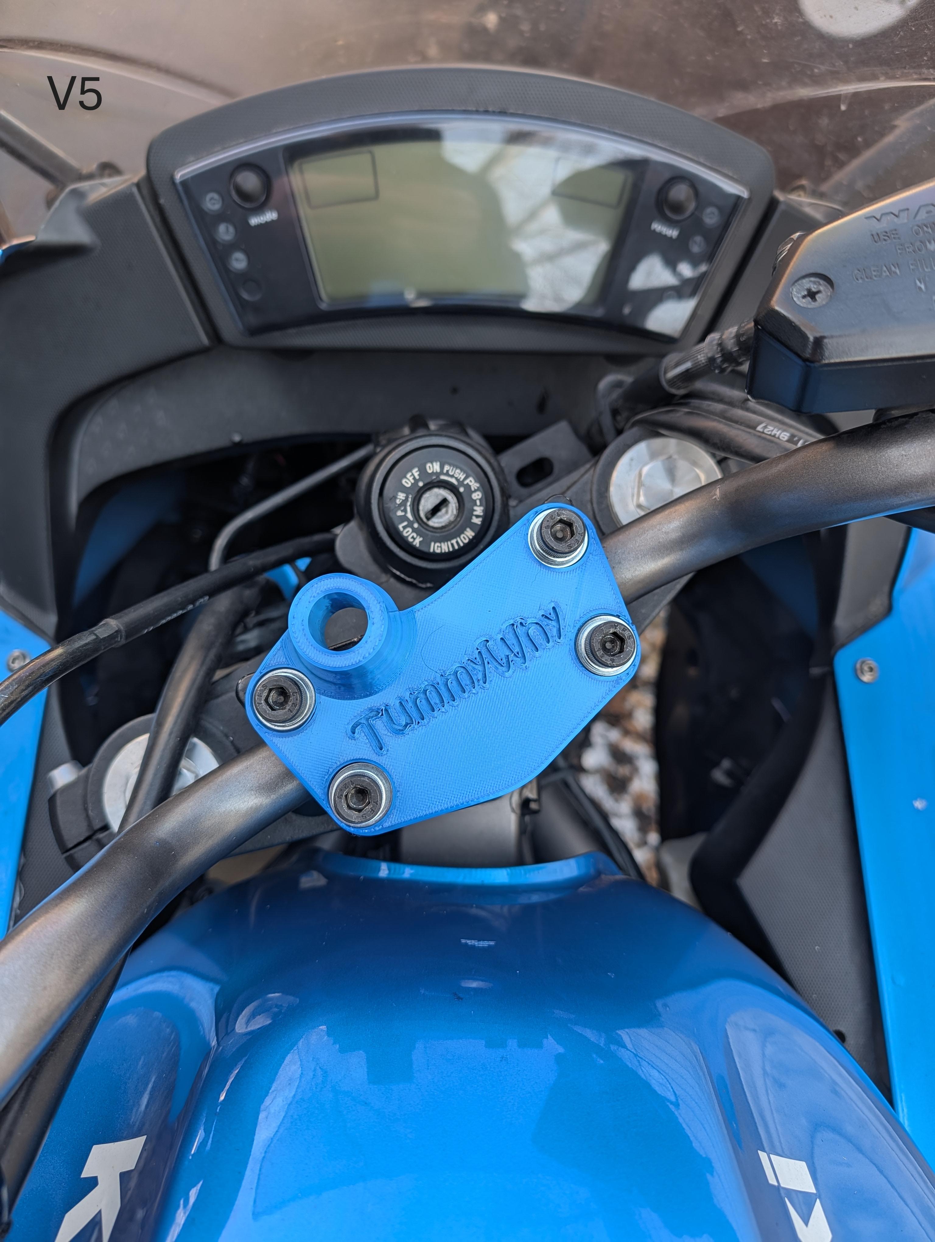Kawasaki Ninja 650 Quadlock Stem Mount Handlebar Adapter
