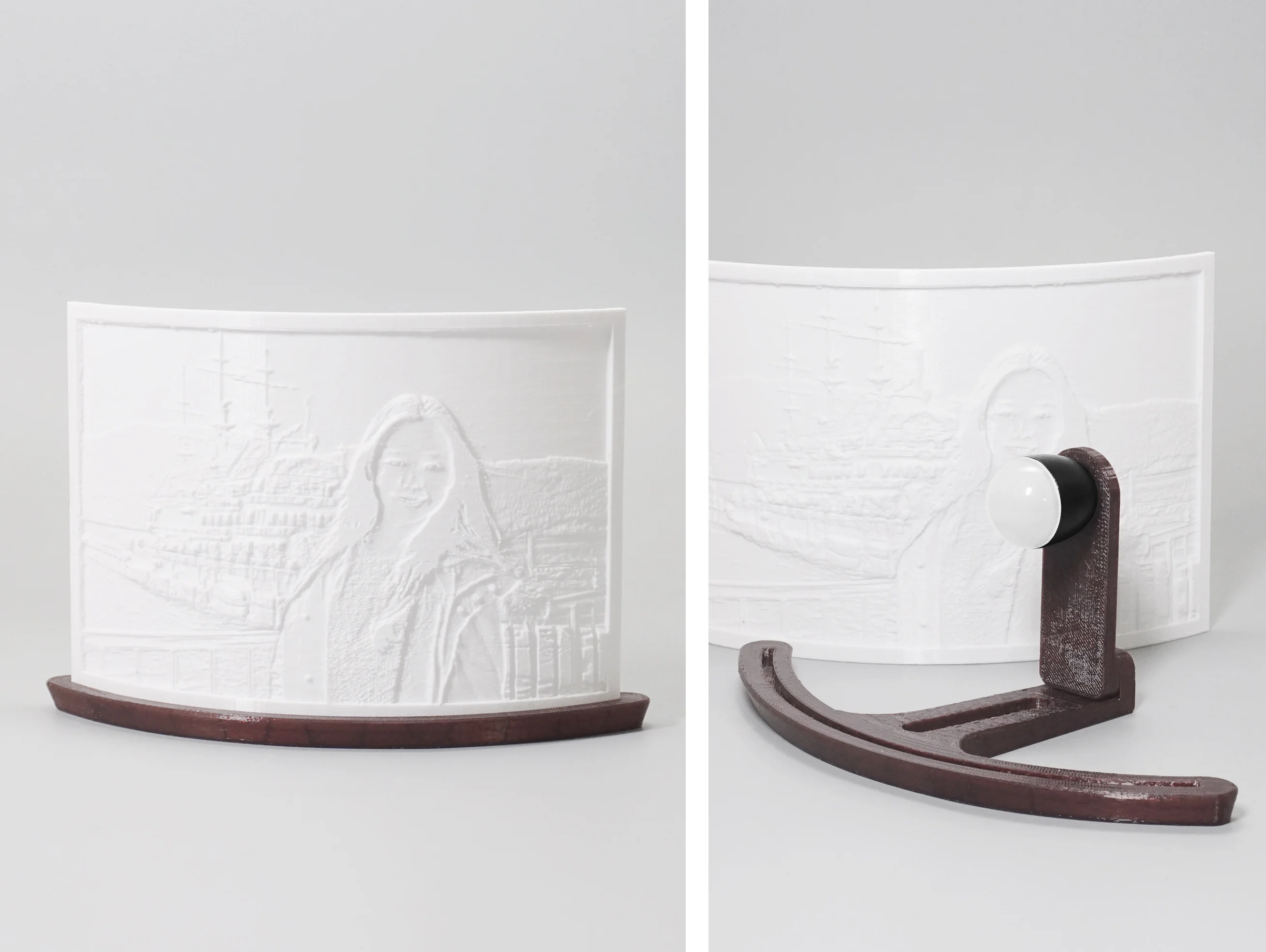 Lithopane bracket