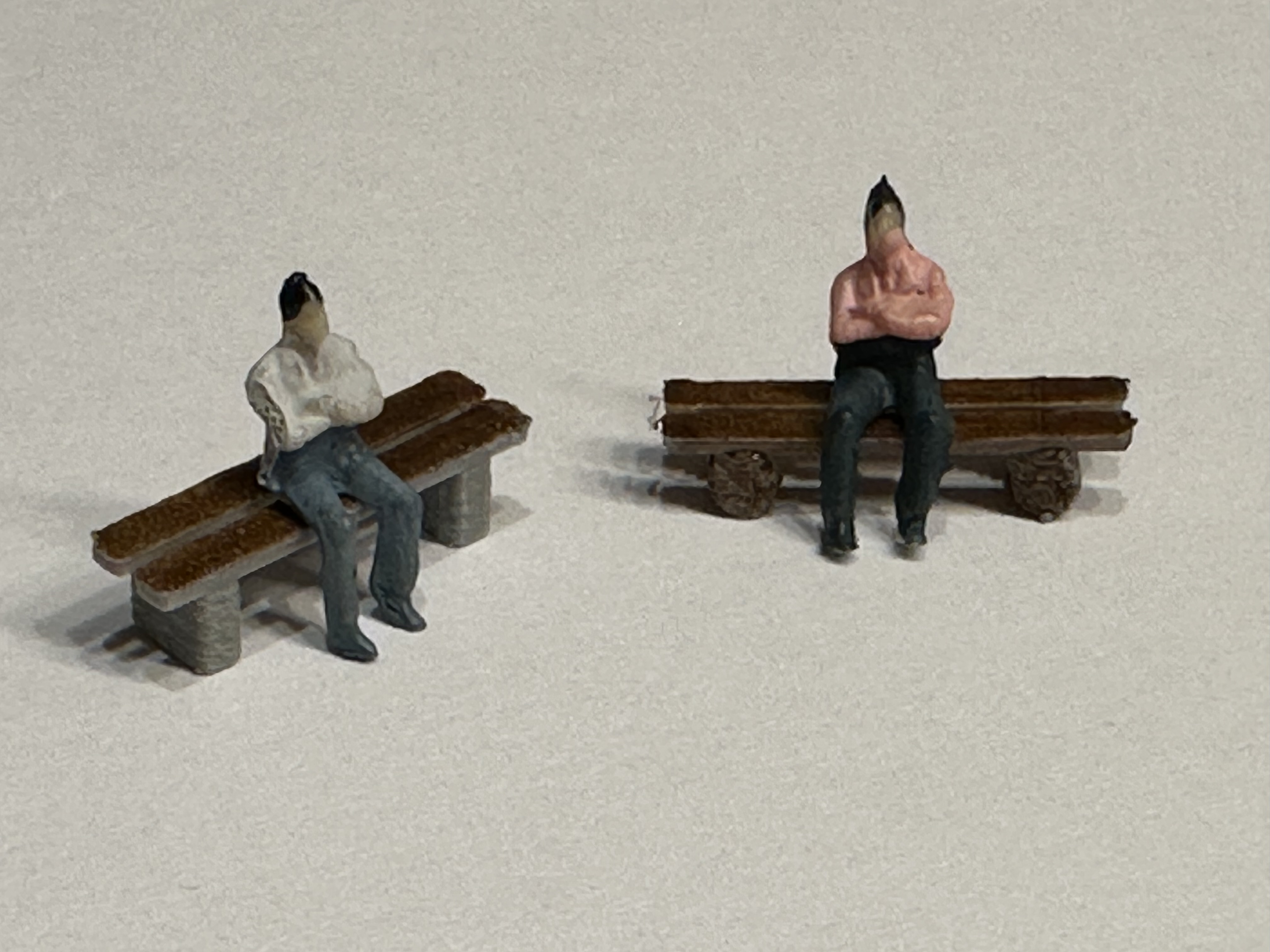 H0 1:87 simple bench / einfache Sitzbank Bank