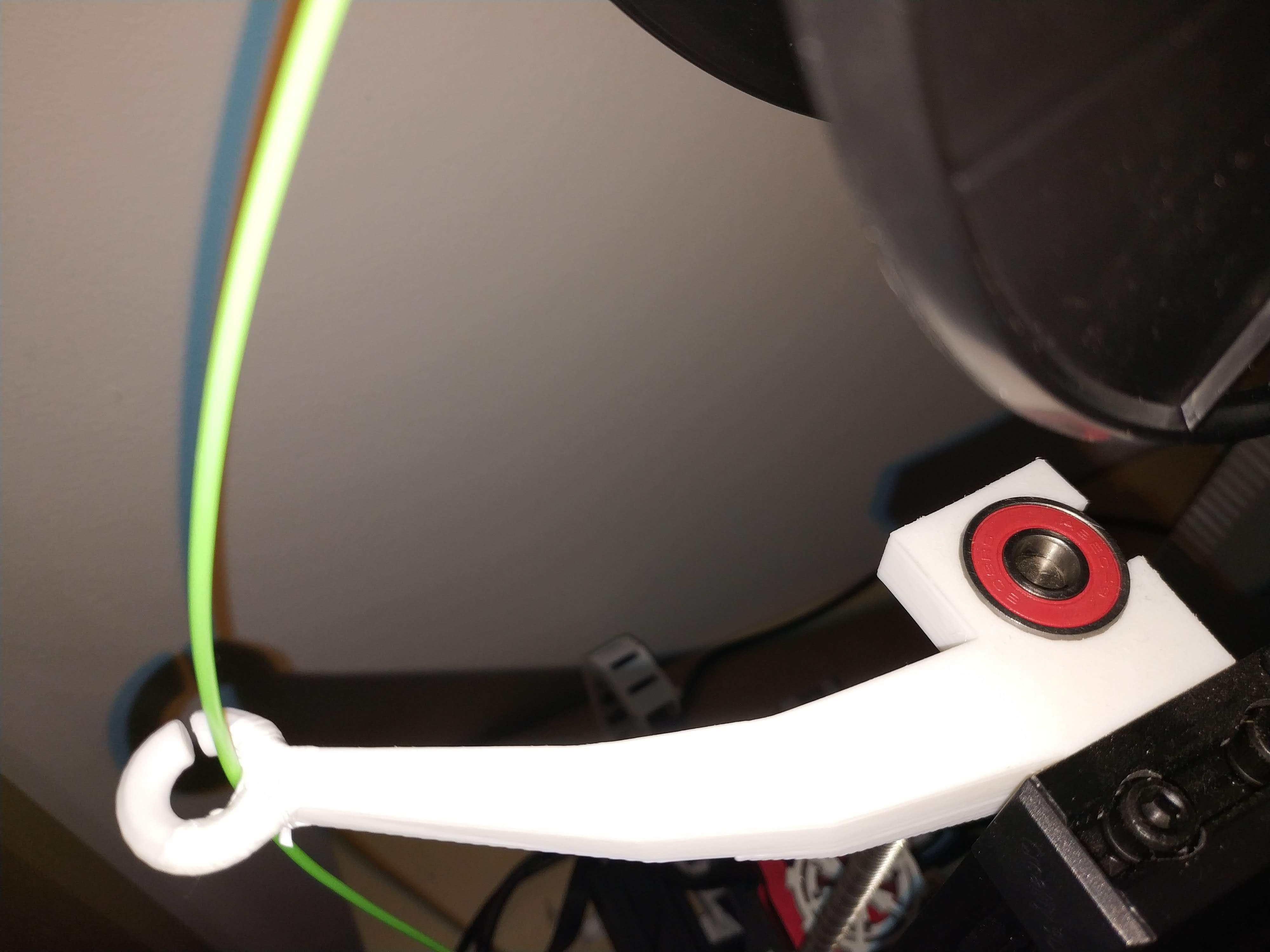 Ender 3 filament guide with Z-axis bearing support