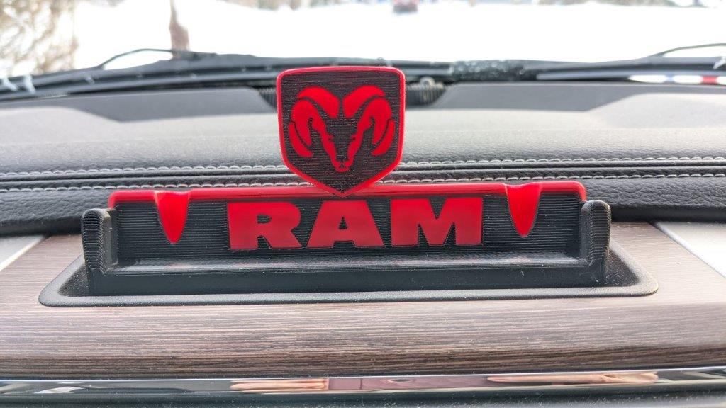 Updated! Dodge RAM 1500 (2014) Cell Phone Cradle files (4) for Google Pixel 4A 5G and Pixel 2 XL - 4.8" and 5.5" Center-to-Center Files included.