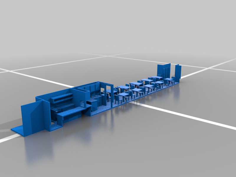 HO Scale Interior for Athearn Bluebox Heavy weight Pullman Diner car