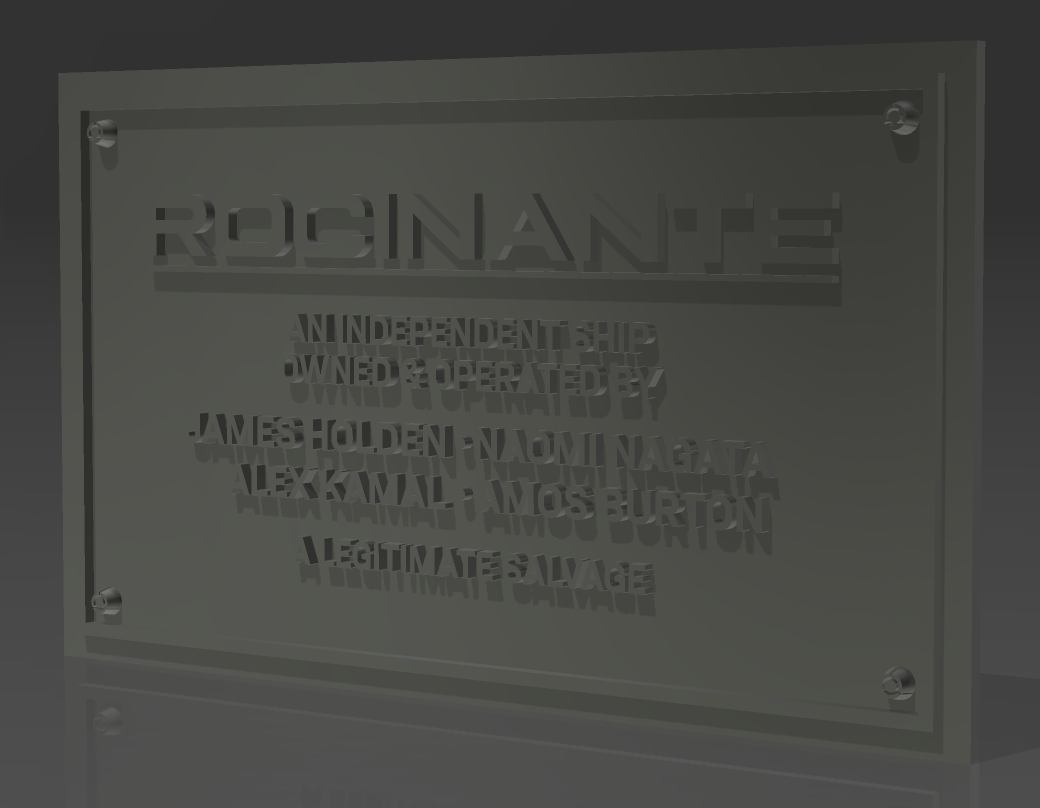 The Expanse Rocinante Plaque