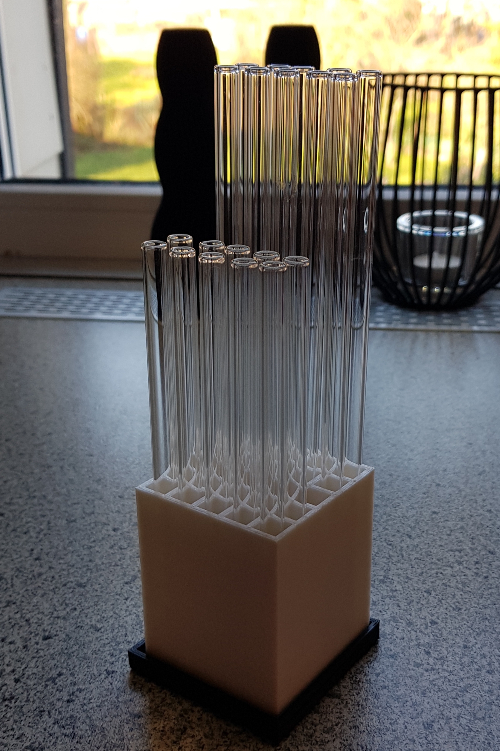 Straw Holder Glas Glastrinkhalm Ständer