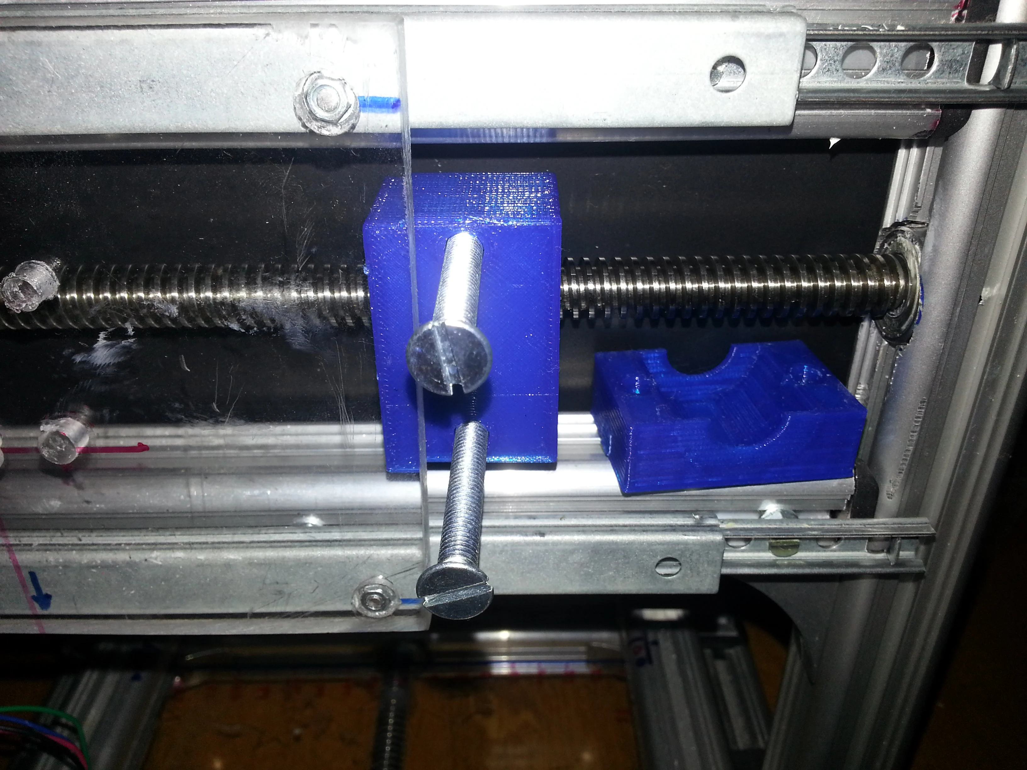 Nut housing for brass trapezoidal nut (12x3mm rod) for my CNC machine