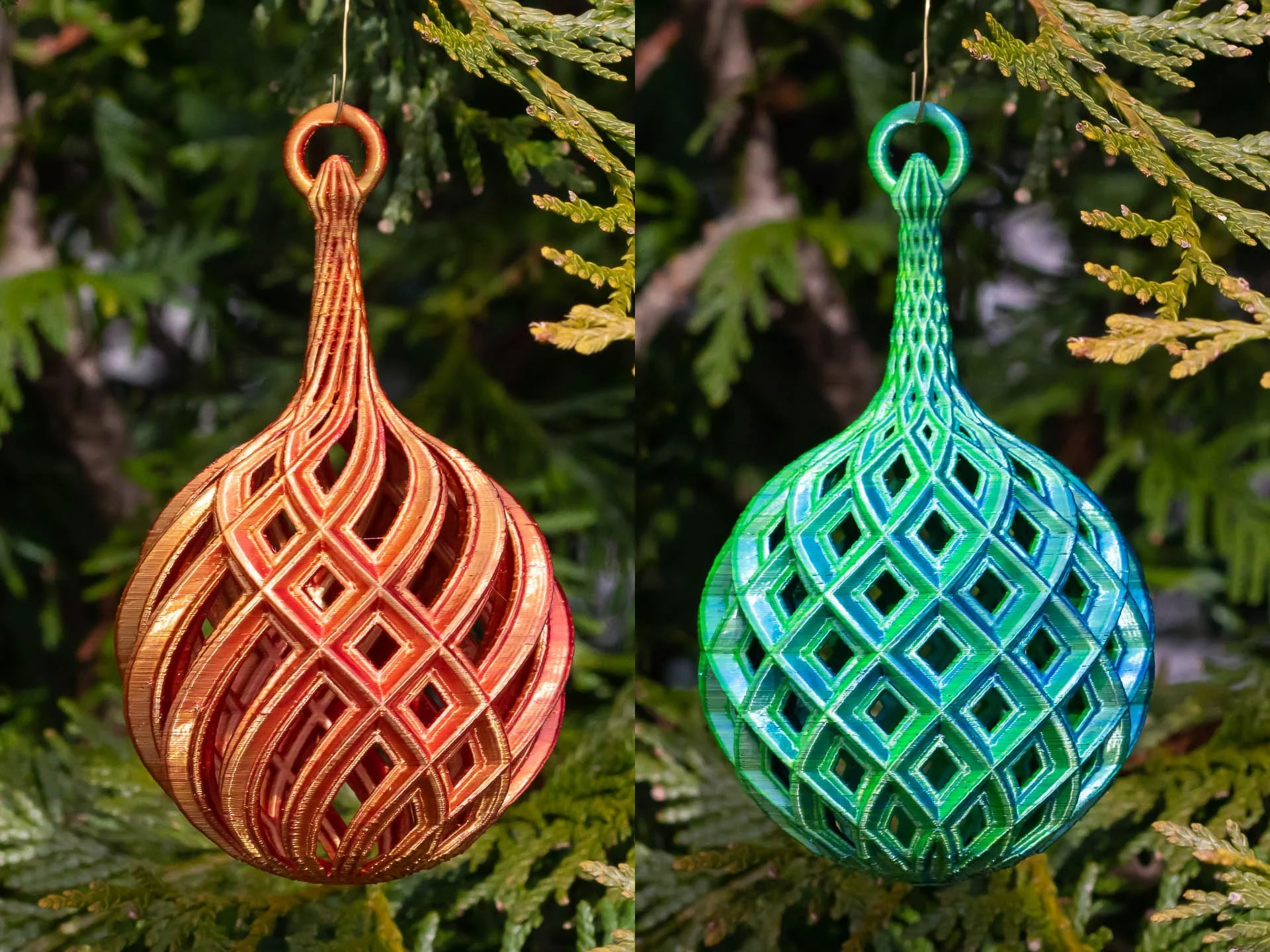 Spiral and Fine Lattice Balls with Stems