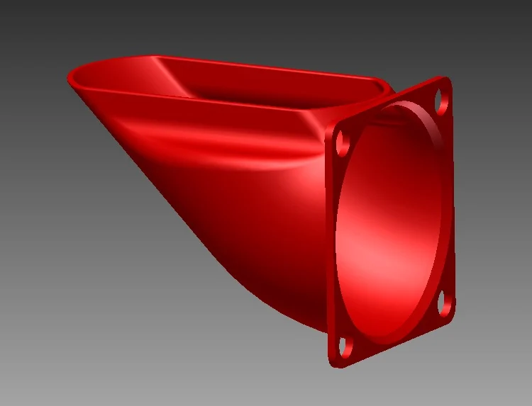 45 deg. air guide / fan duct for 30 and 40mm fan