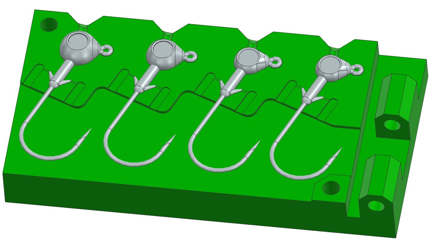 Fishing Jig Mold Small 1/4oz to 1/2oz
