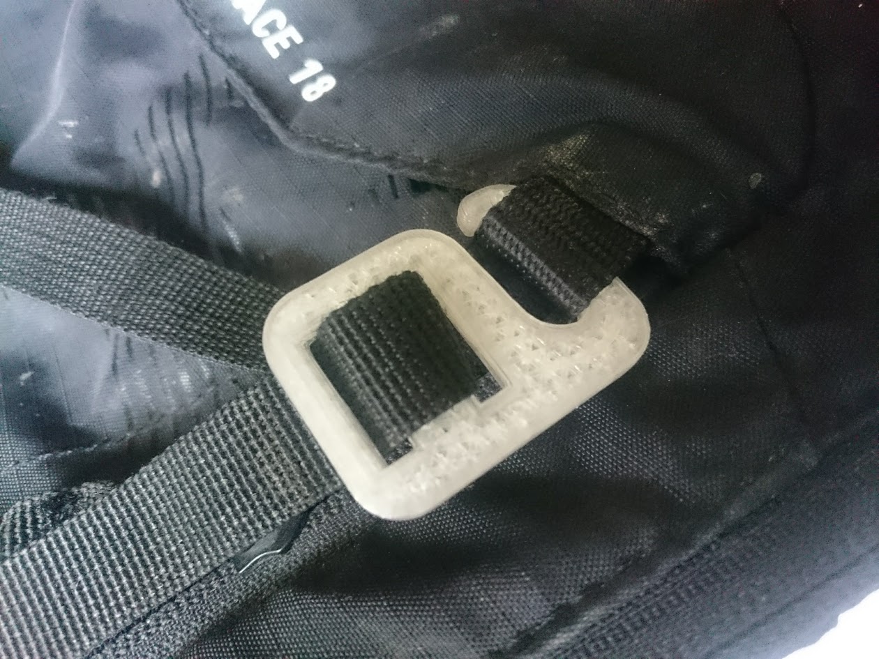 EVOC backpack helmet compartment strap hook